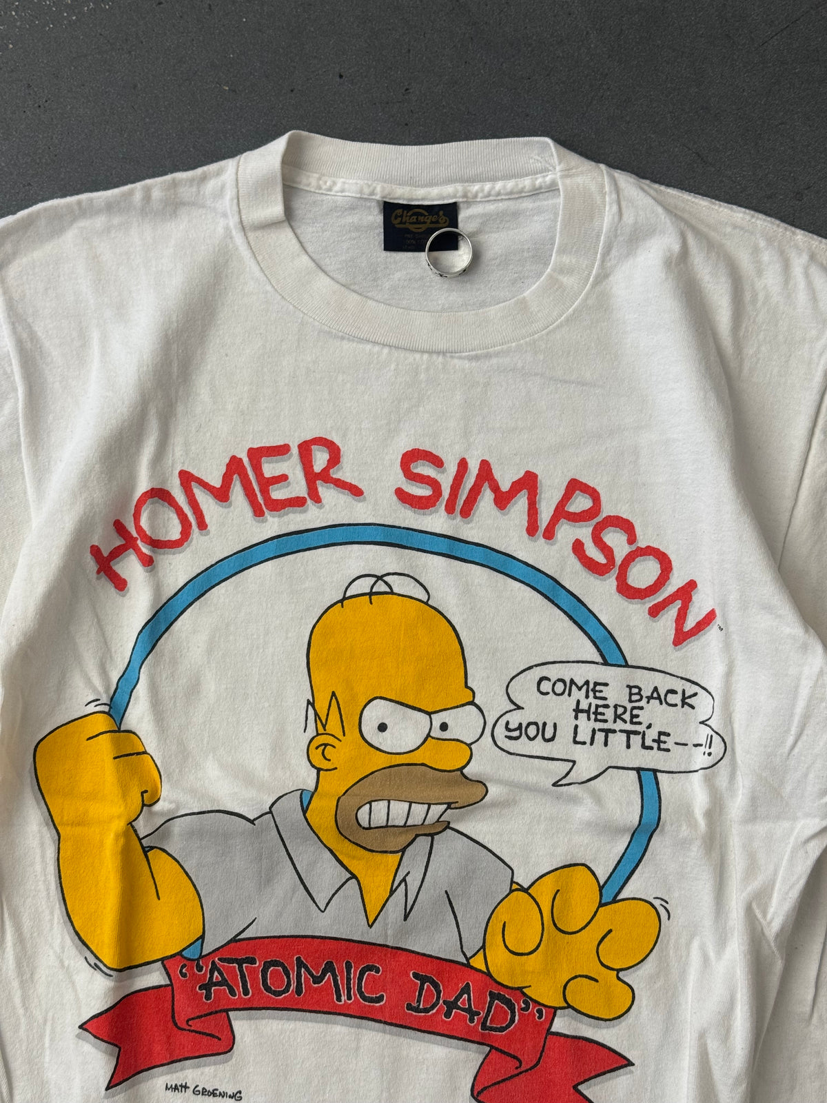 1989 HOMER SIMPSON "ATOMIC DAD" SIMPSONS TEE (CHANGES TAG)
