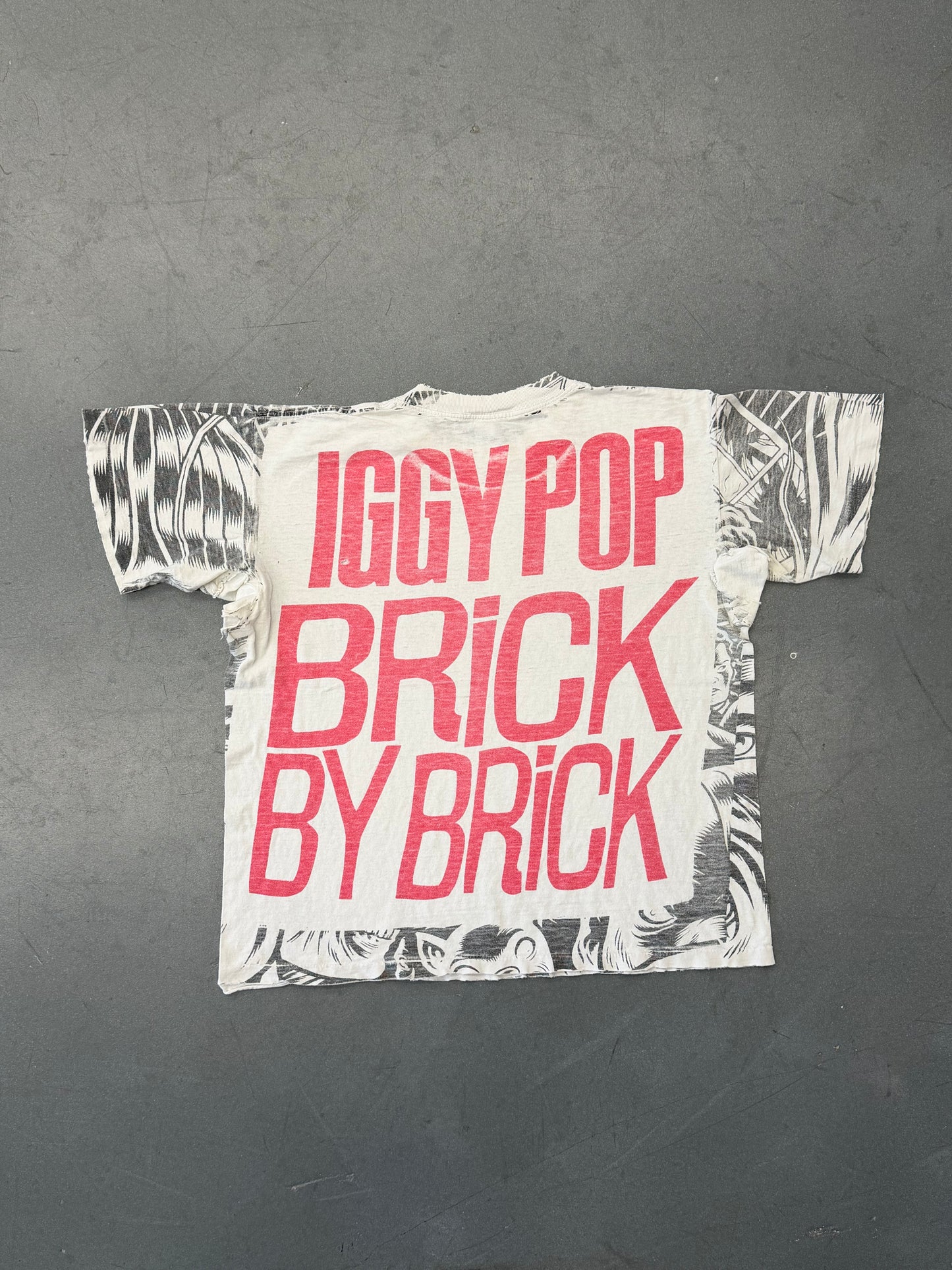 90'S IGGY POP BRICK BY BRICK AOP TEE (MADE IN USA TAG)