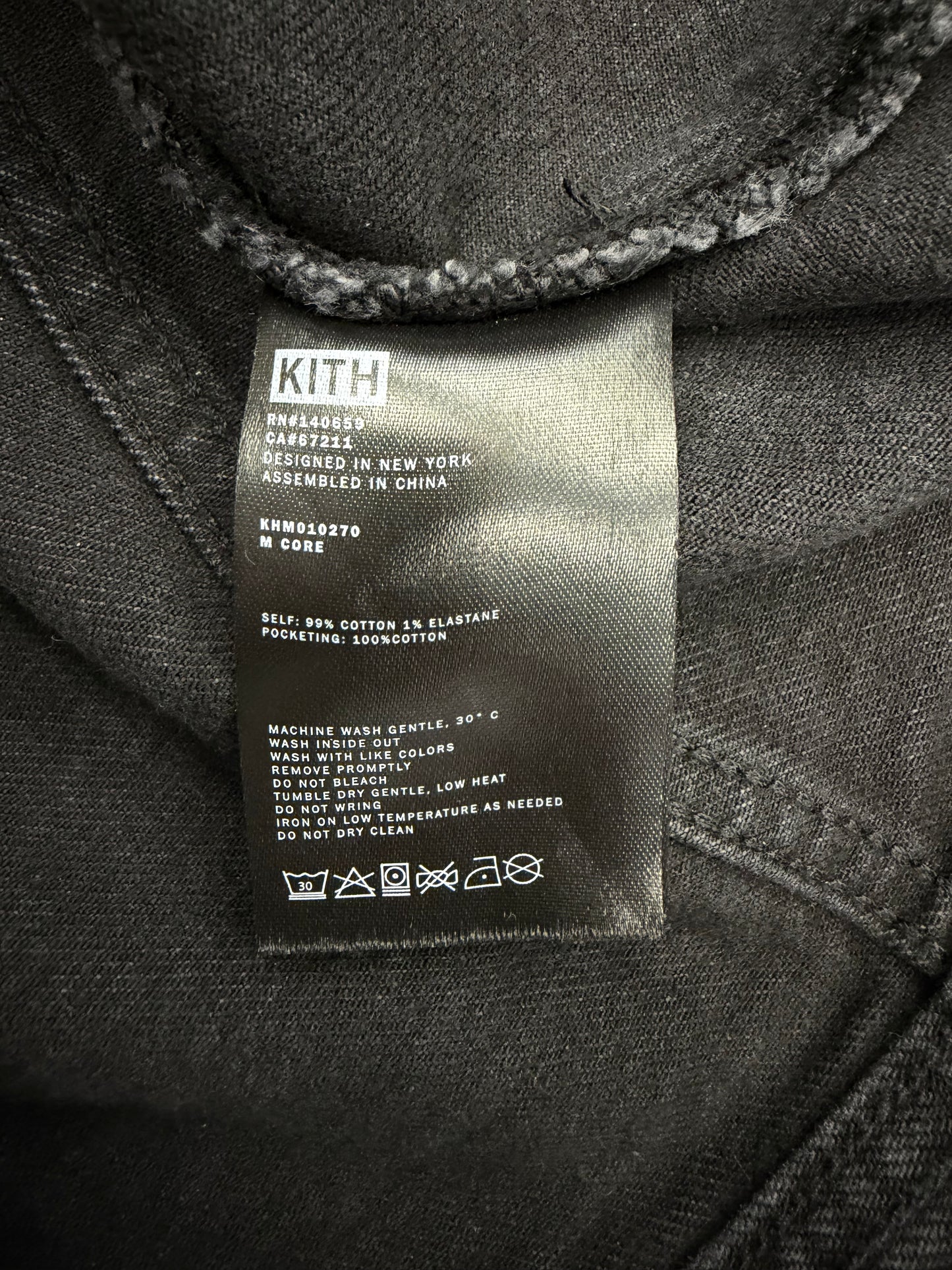 KITH CENTRE DENIM JACKET - BLACK
