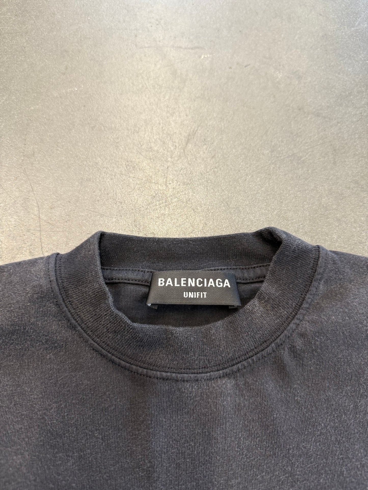 BALENCIAGA STRIKE 1917 OVERSIZED PRINT TEE - BLACK (NWT)