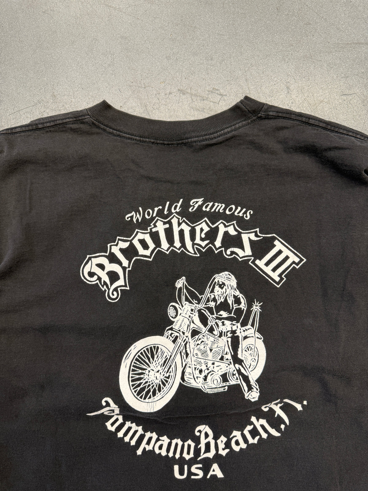1993 HARLEY-DAVIDSON BROTHERS III POMPANO BEACH FL EAGLE FLAME LONG SLEEVE TEE