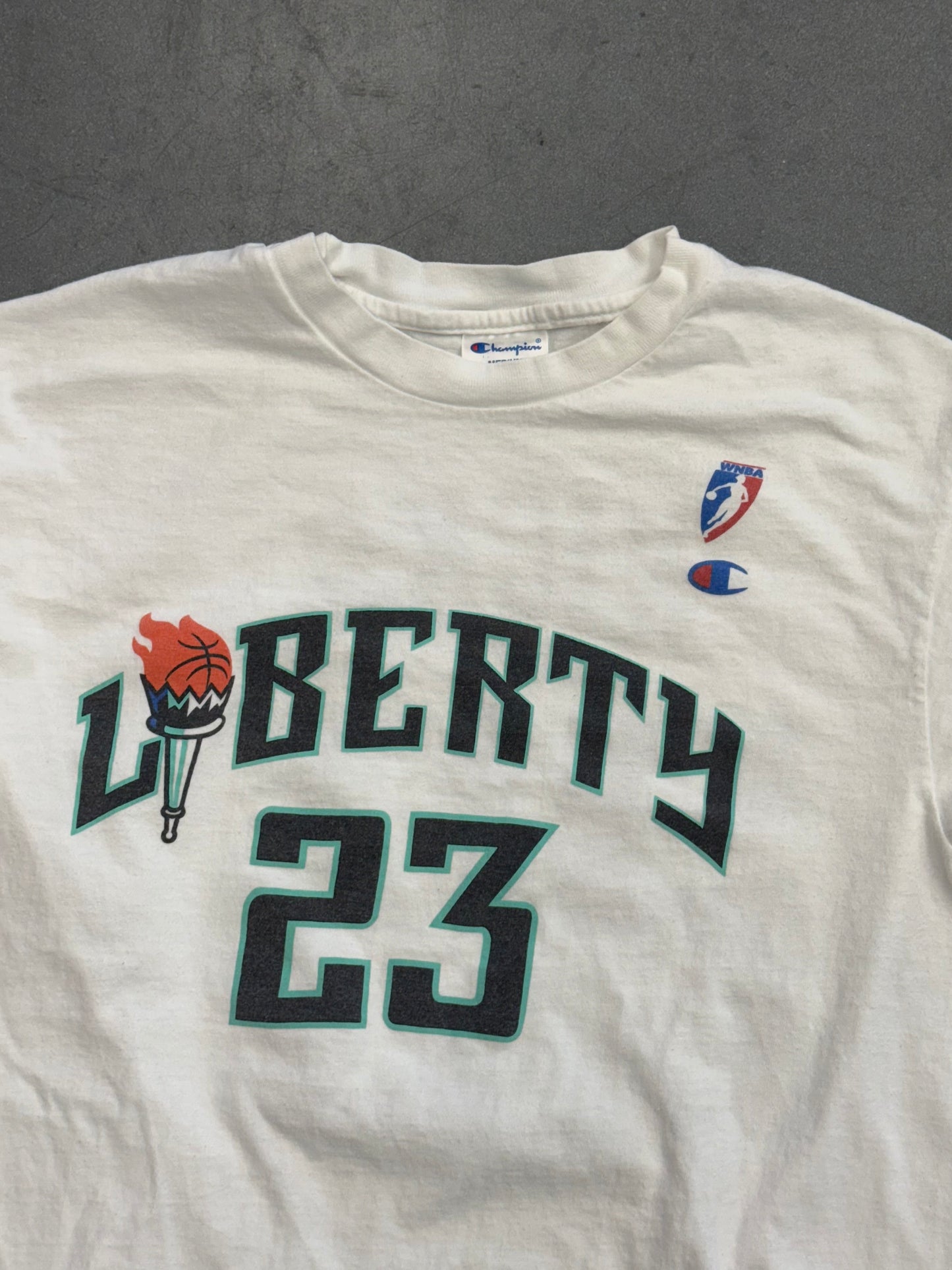 1997 CHAMPION NEW YORK LIBERTY WNBA WICKS #23 TEE