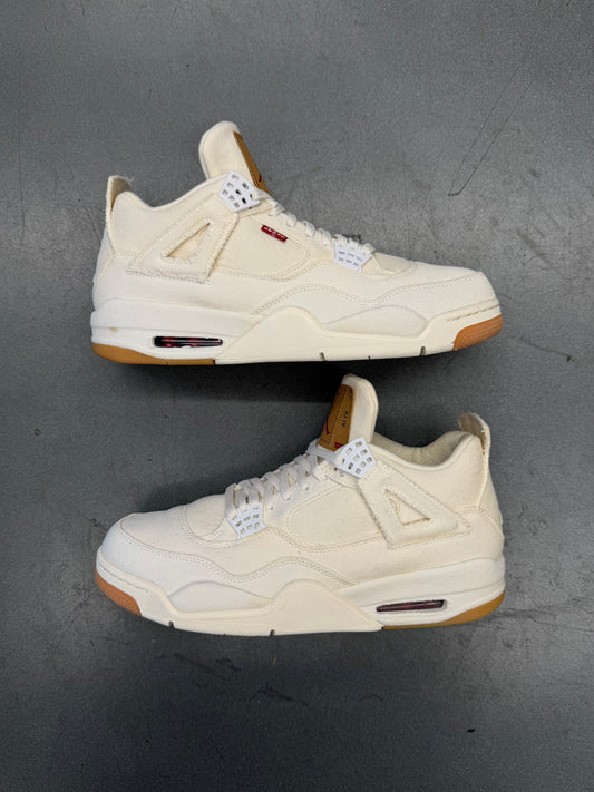 2018 JORDAN 4 LEVI'S TAG WHITE DENIM (W/O BOX)