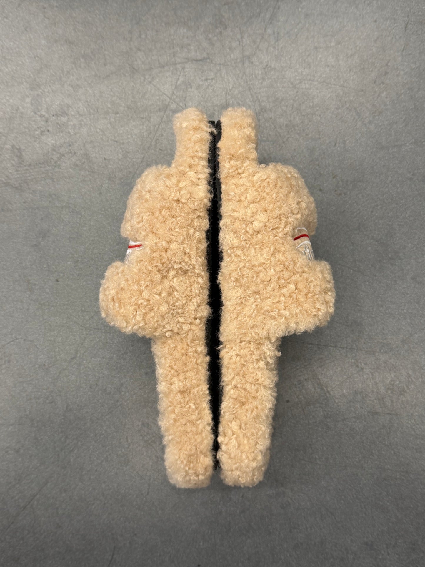 BALENCIAGA FLUFFY SLIDE SANDALS - BEIGE/WHITE/RED (W/BOX)
