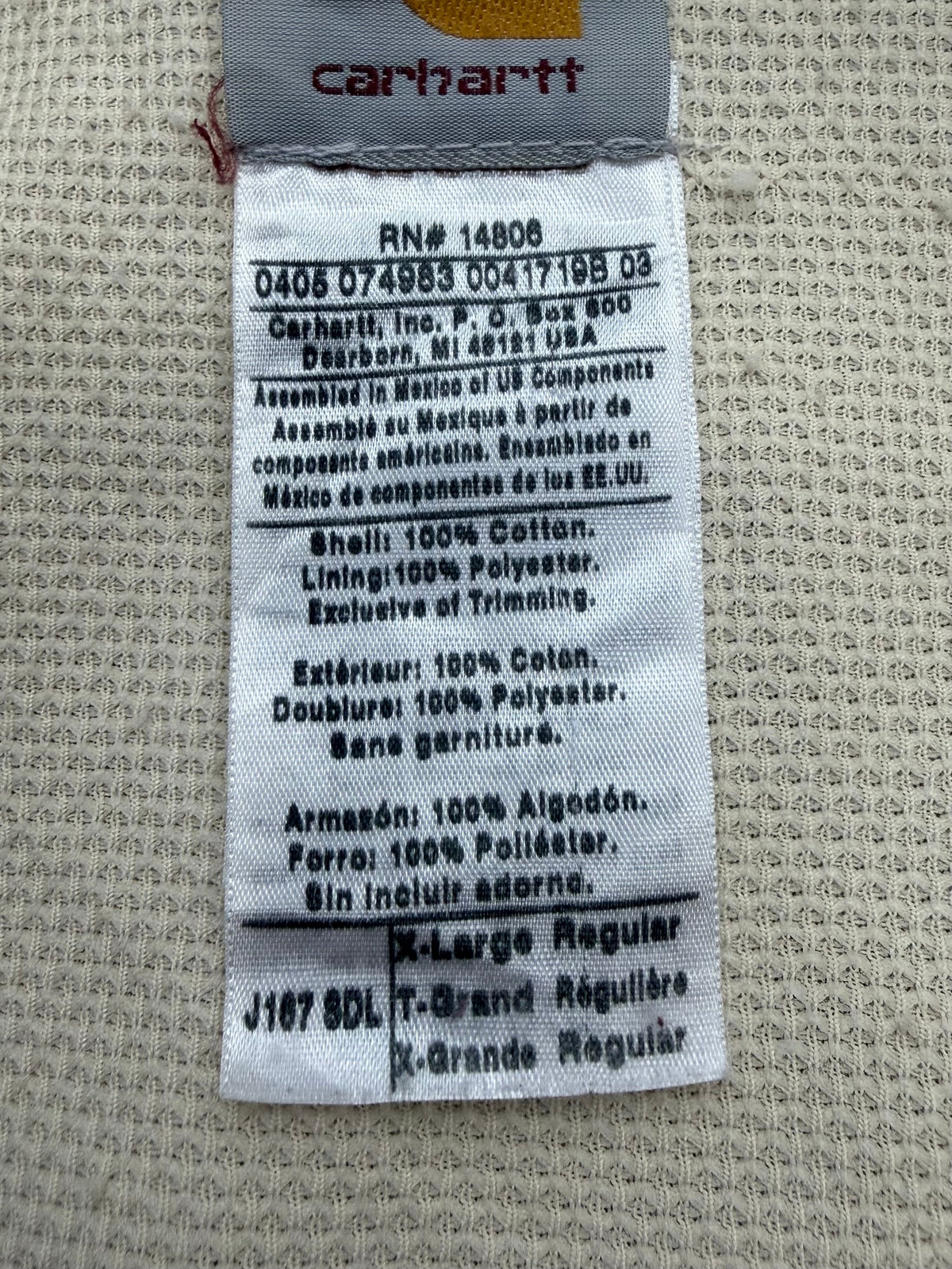 2000'S CARHARTT THERMAL LINED CANVAS WORK JACKET (J167SDL)