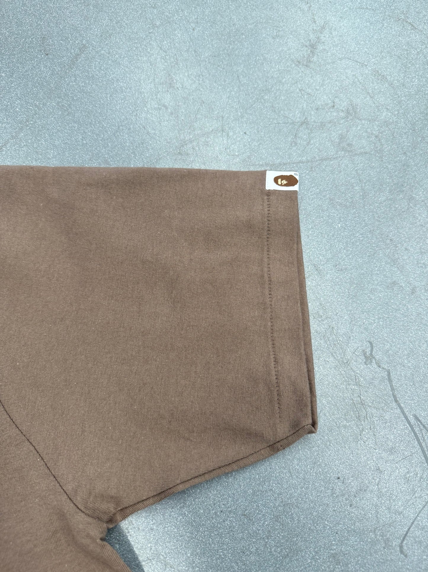 FW23 A BATHING APE BAPE BIG APE HEAD TEE - BROWN (L) (NEW IN BAG)