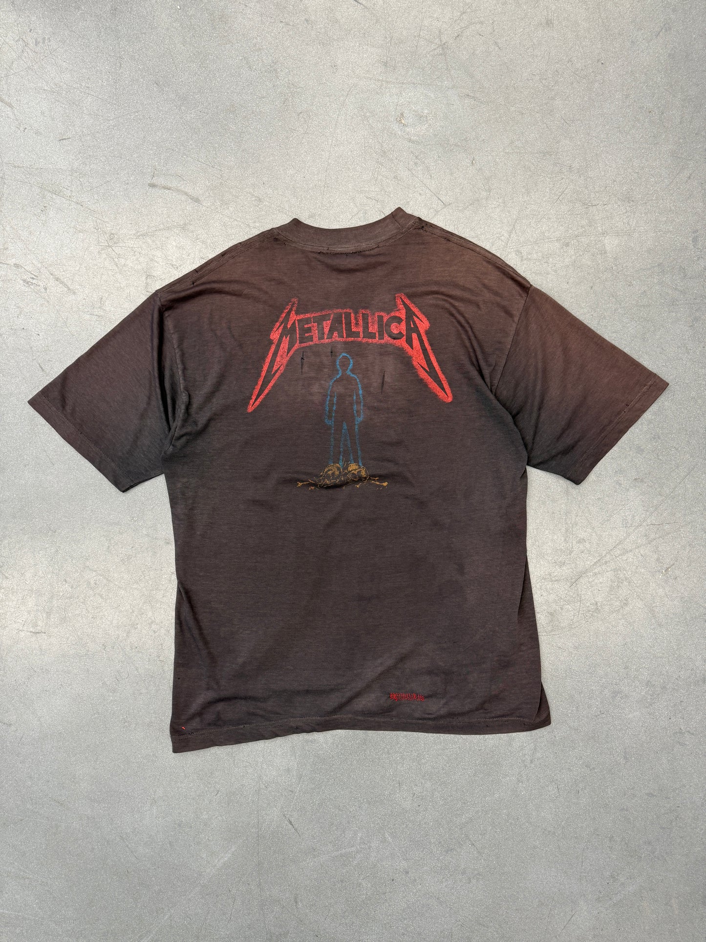 90S METALLICA WHEREVER I MAY ROAM BOOTLEG 4 FACES TEE (FADED TAG)