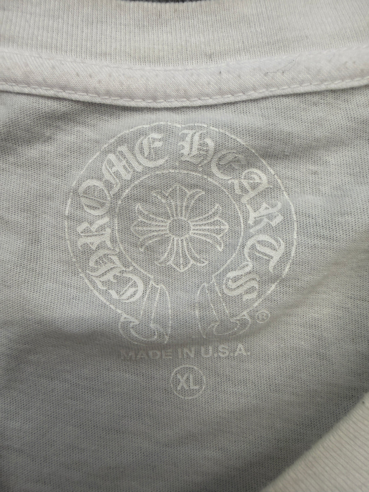 CHROME HEARTS HONOLULU HORSESHOE TEE - WHITE/BLACK