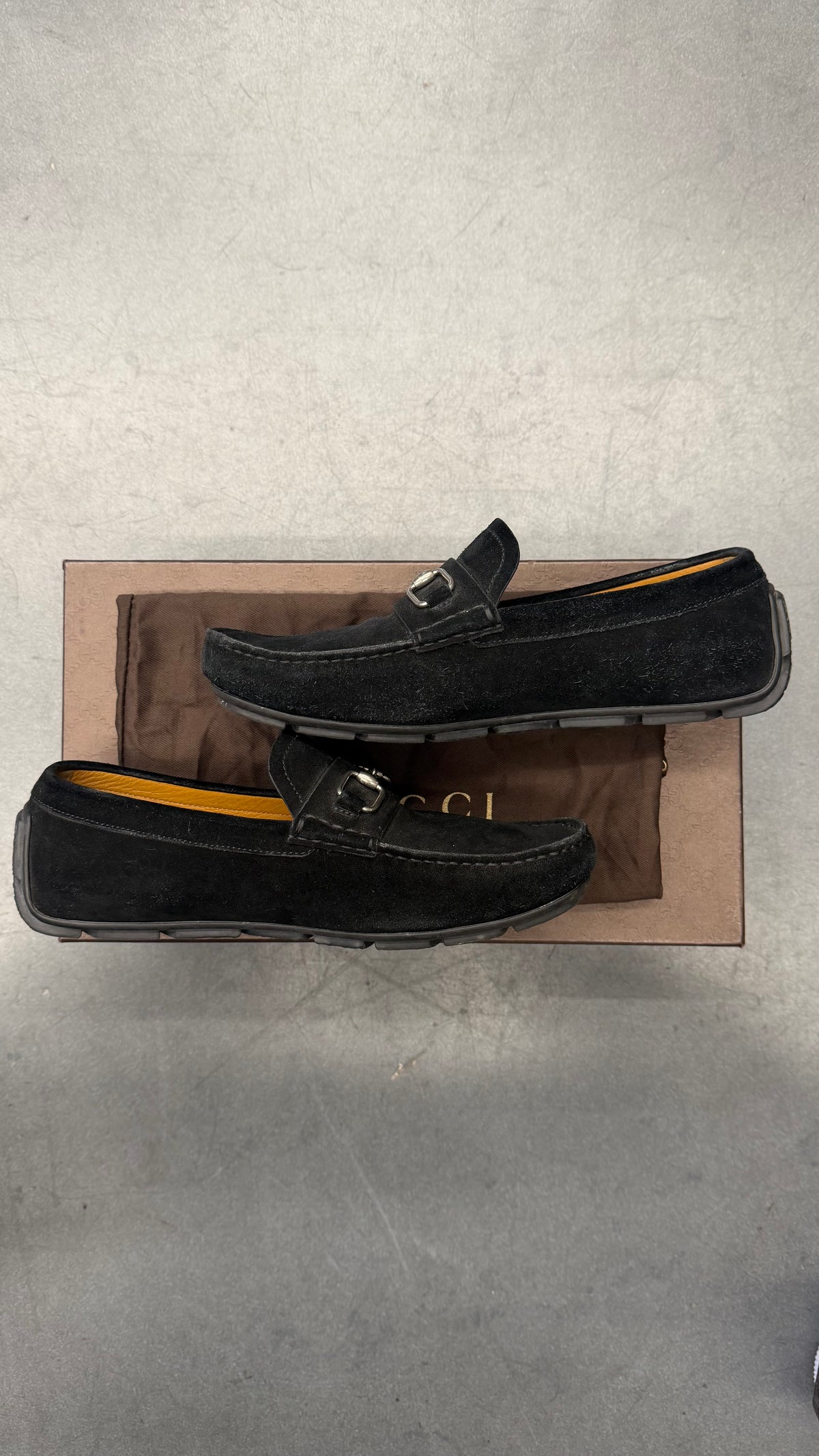 GUCCI SUEDE HORSEBIT LOAFERS