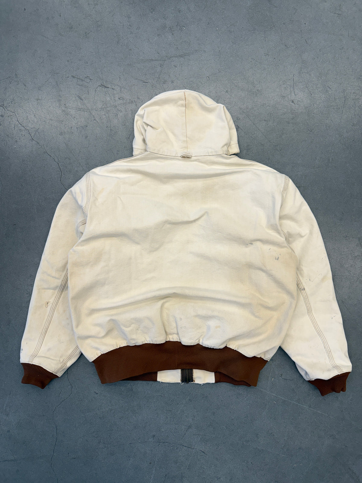 80S CARHARTT WAFFLE-LINED ZIP-UP WORK JACKET (JR106)
