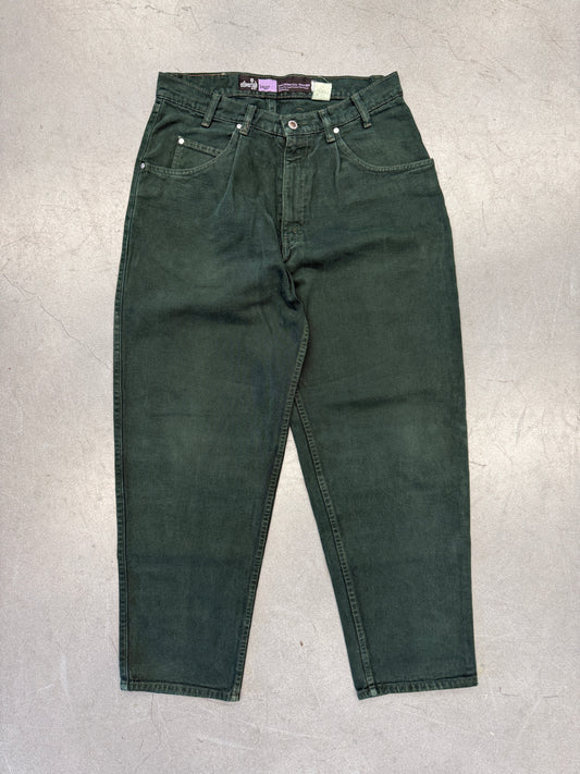 90S LEVI'S SILVERTAB BAGGY FOREST GREEN DENIM JEANS (FADED TAG) (32X30)