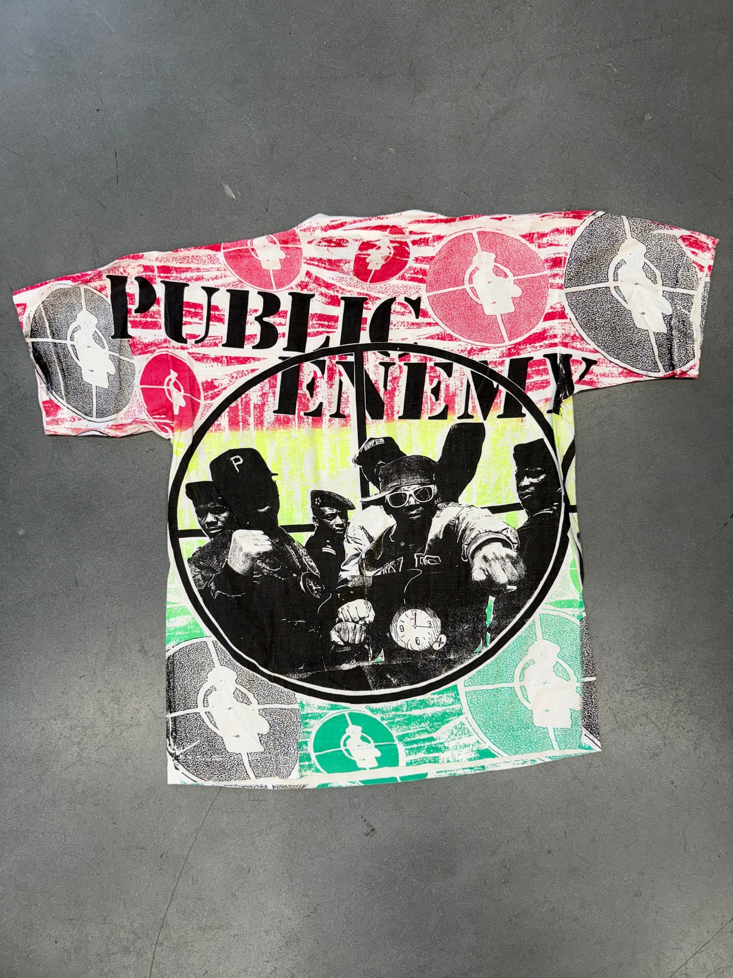 90'S PUBLIC ENEMY AOP TEE (PRO ACE TAG)