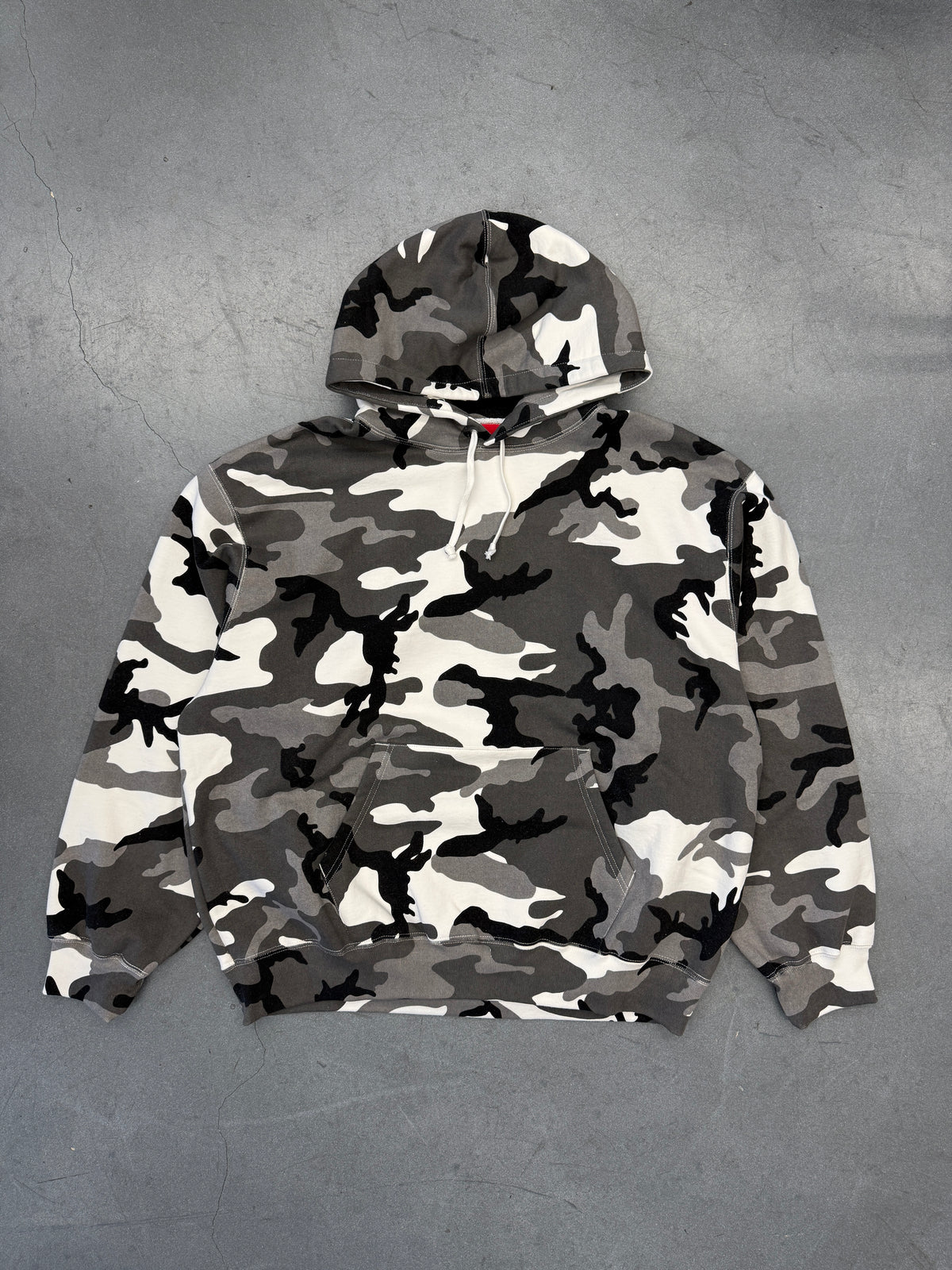 SS26 SUPREME SATIN APPLIQUE HOODED SWEATSHIRT - SNOW CAMO