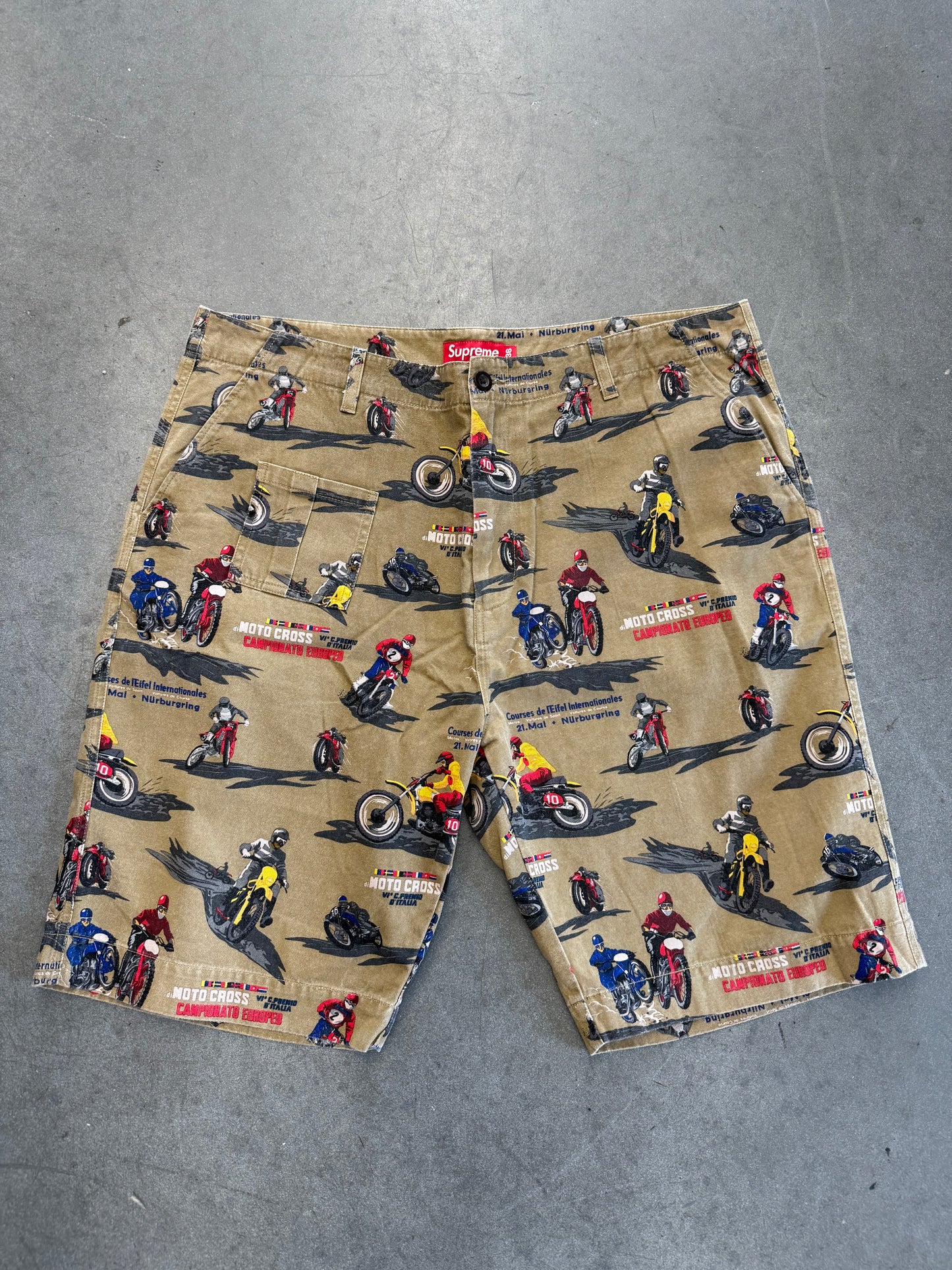SS09 SUPREME MOTOCROSS SHORTS - ARMY GREEN (36)