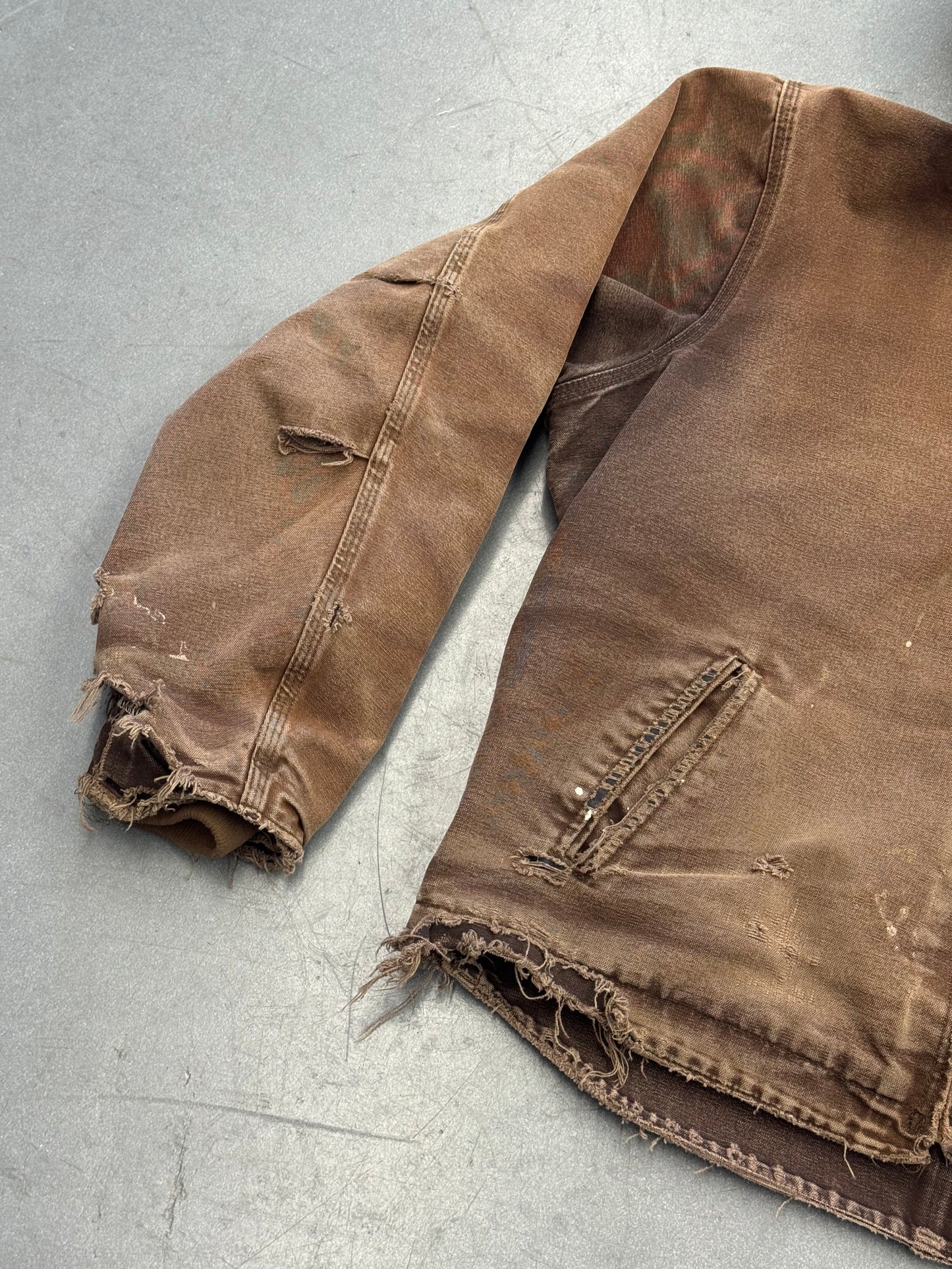 00S CARHARTT SHERPA-LINED ZIP-UP WORK JACKET (J141DKB)