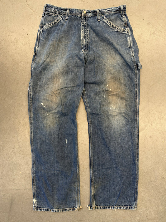 VINTAGE RALPH LAUREN POLO DENIM PAINT SPLATTERED CARPENTER PANTS