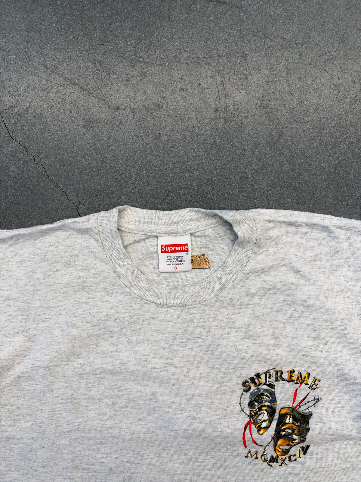 SS20 SUPREME LAUGH NOW TEE - ASH GREY