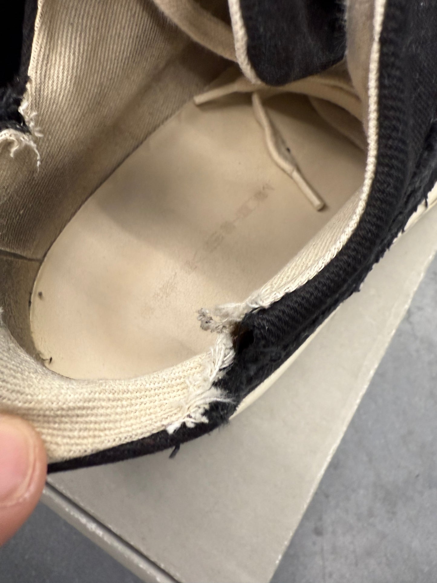 RICK OWENS DRKSHDW SLASHED LOW SNEAKS