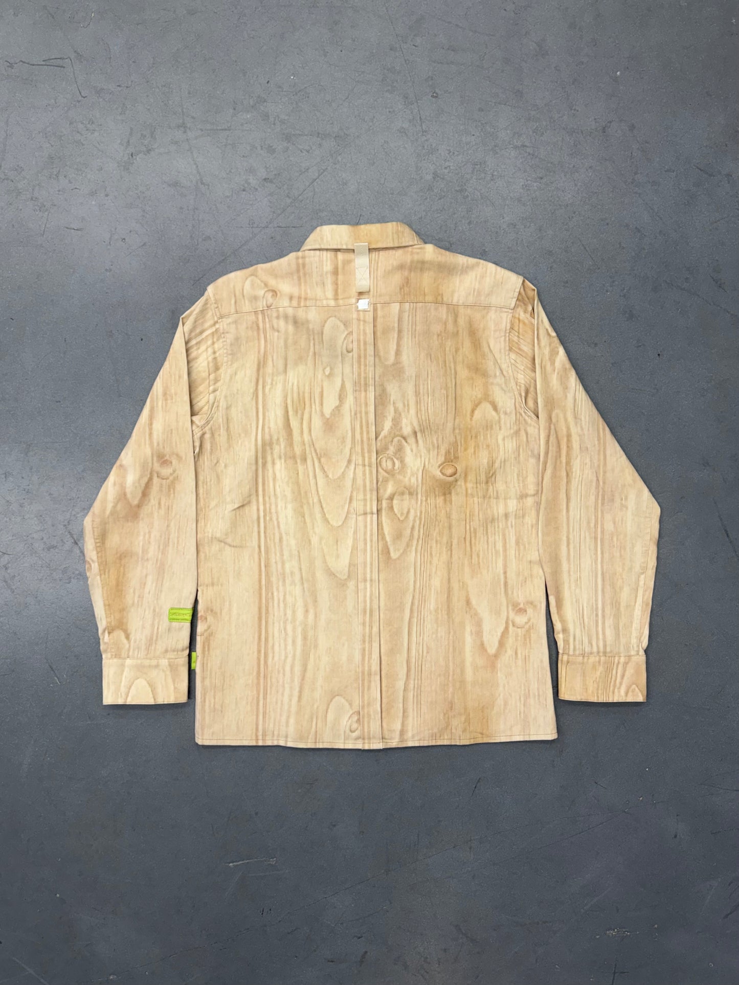 ADVISORY BOARD CRYSTALS HEMP WOOD-PRINT BUTTON DOWN SHIRT