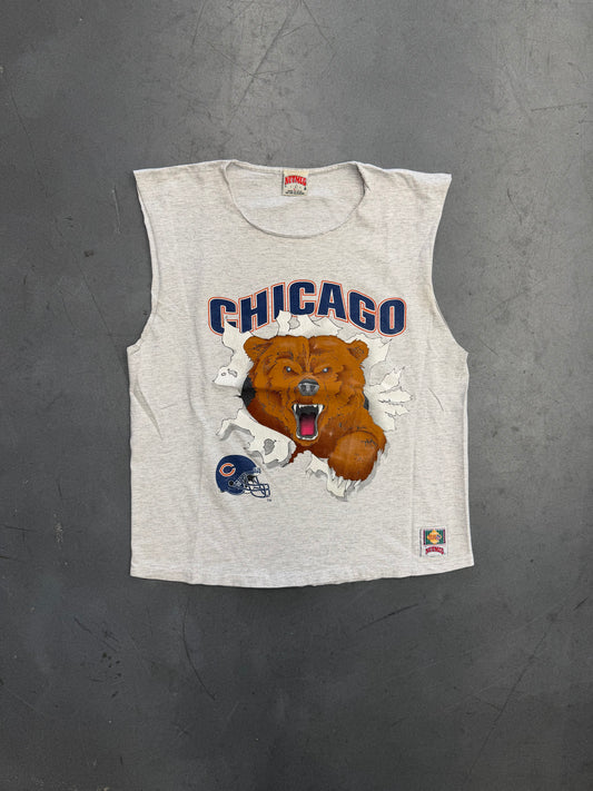 1993 CHICAGO BEARS BREAKTHROUGH CUT OFF TEE (NUTMEG MILLS TAG)