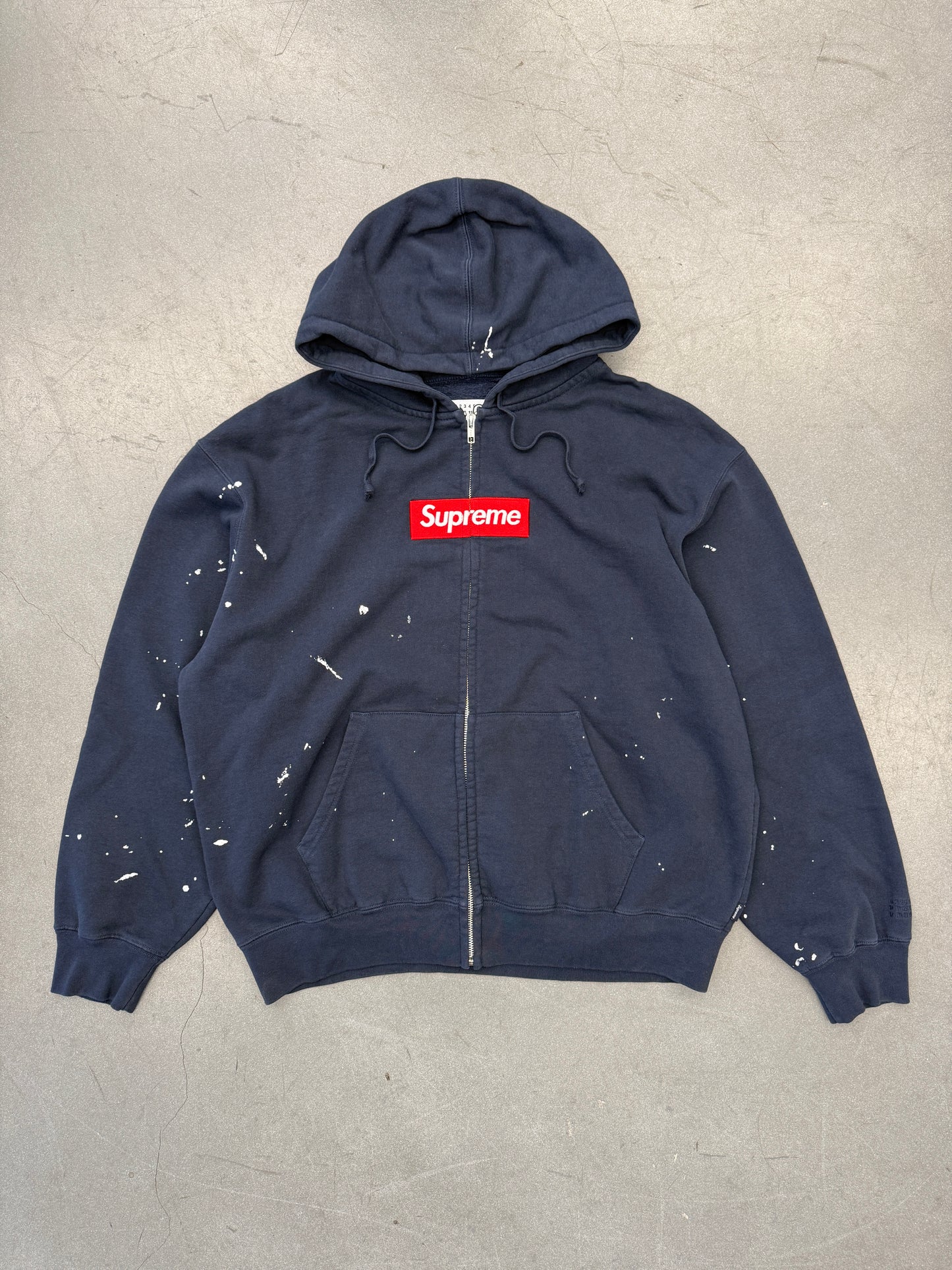SS26 SUPREME MM6 MAISON MARGIELA BOX LOGO ZIP UP HOODED SWEATSHIRT