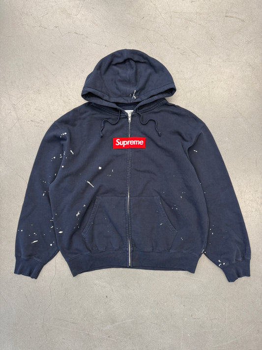 SS26 SUPREME MM6 MAISON MARGIELA BOX LOGO ZIP UP HOODED SWEATSHIRT