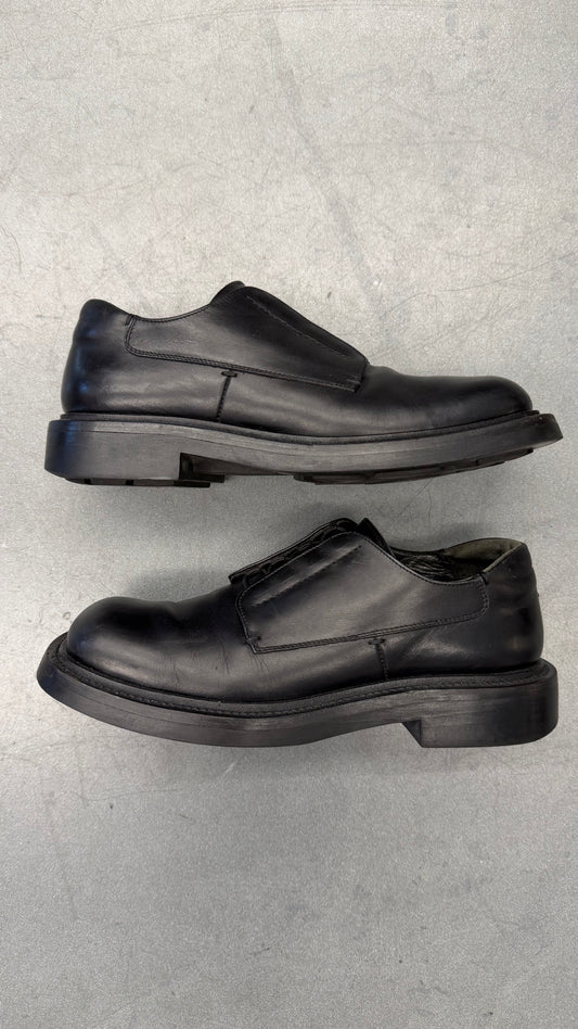 PRADA LEATHER OXFORD LACE UP LOAFERS (NO BOX)