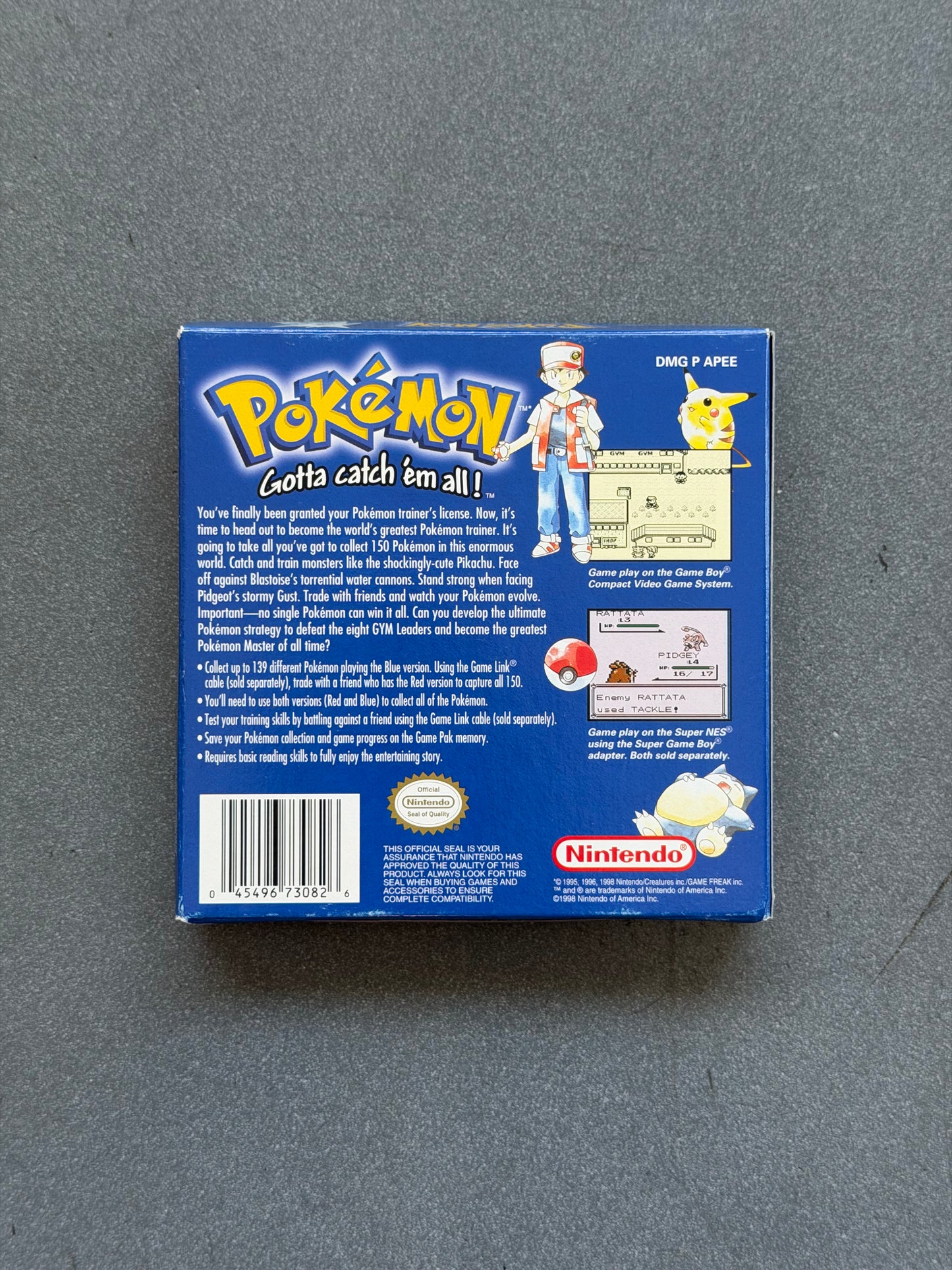 POKEMON BLUE VERSION BOX + GAME ONLY