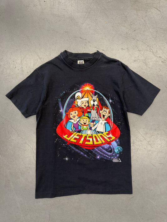 1990 THE JETSONS FAMILY CARTOON TEE (ANVIL BLACK BAR TAG)