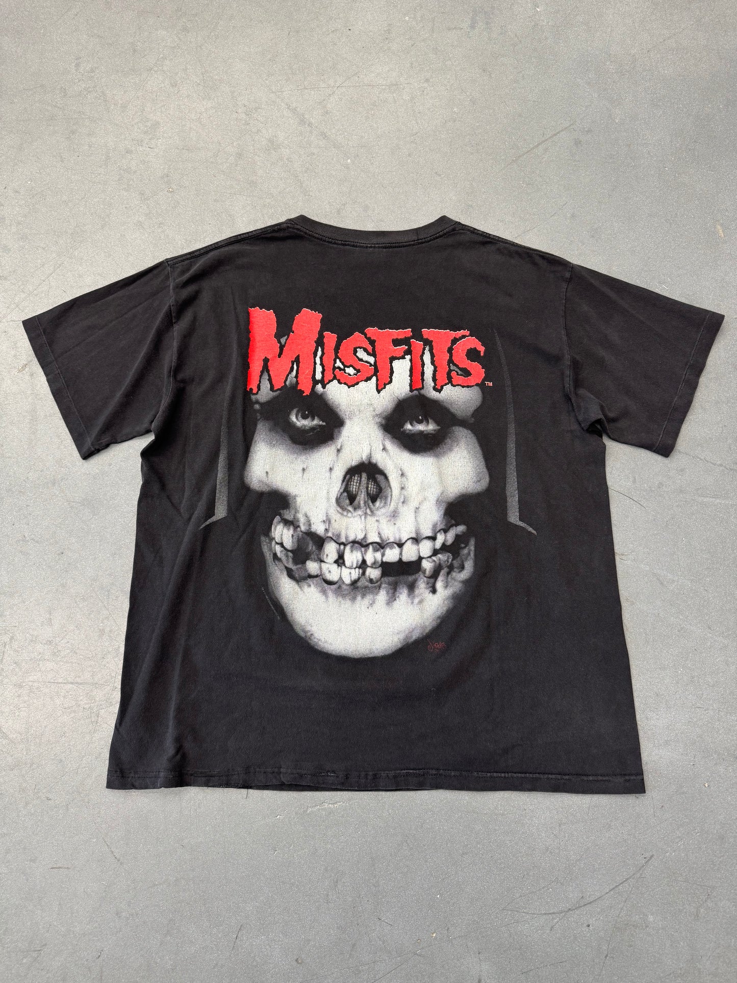 1995 MISFITS CRIMSON GHOST BIG FACE TEE (WILD OATS TAG)
