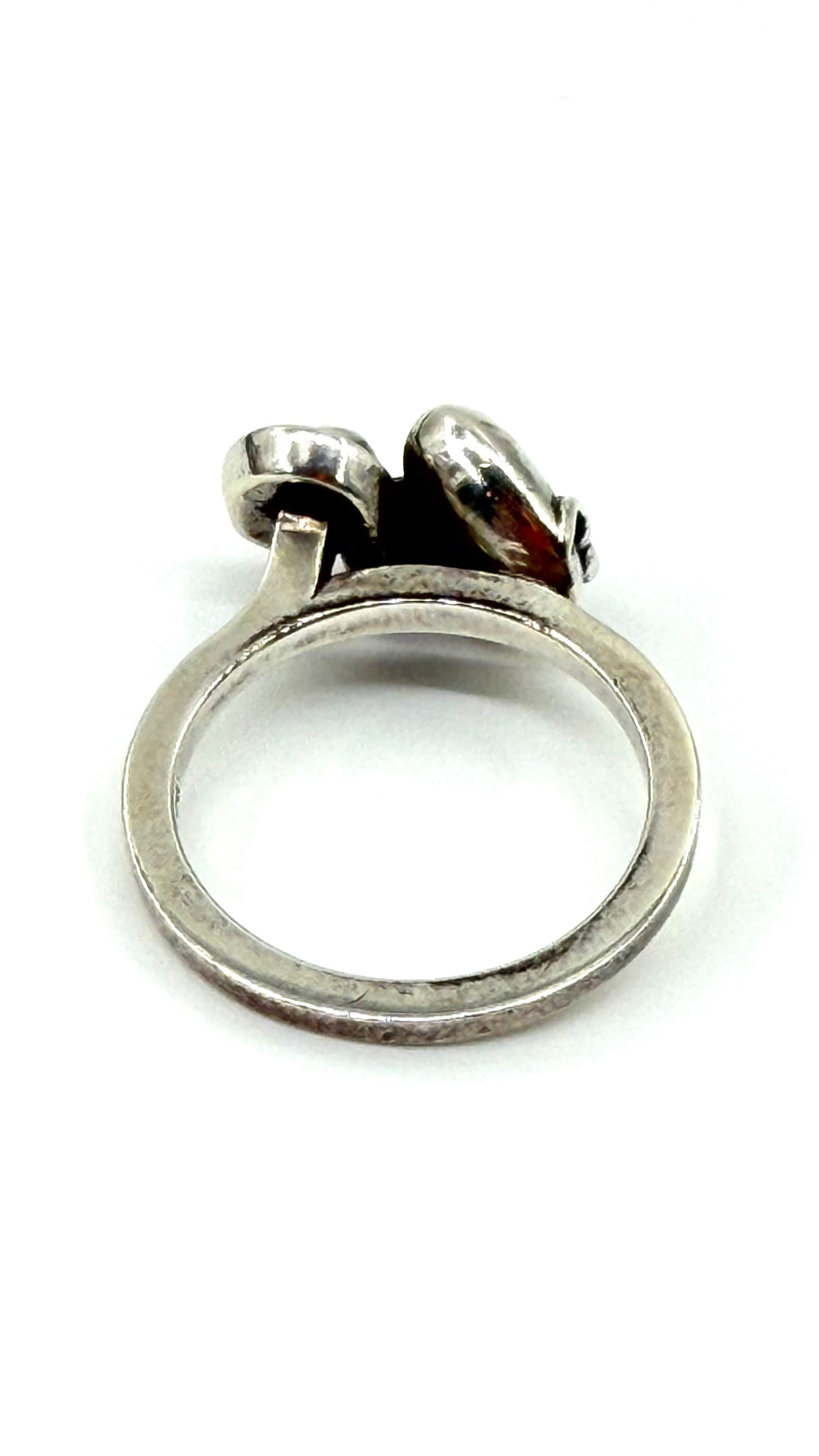 CHROME HEARTS KNOT HEART SILVER RING
