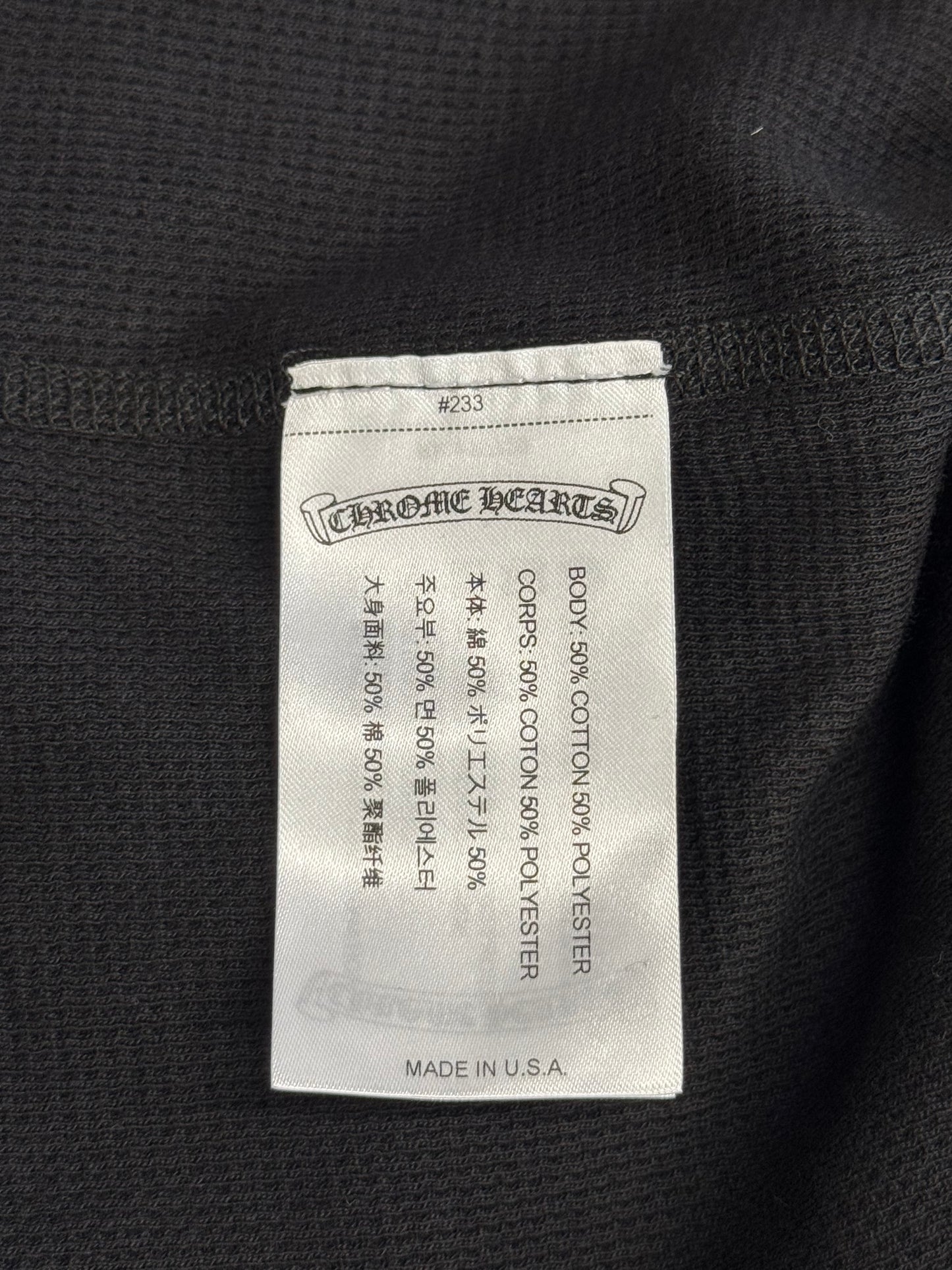 CHROME HEARTS FLORAL LS THERMAL  - BLACK/WHITE