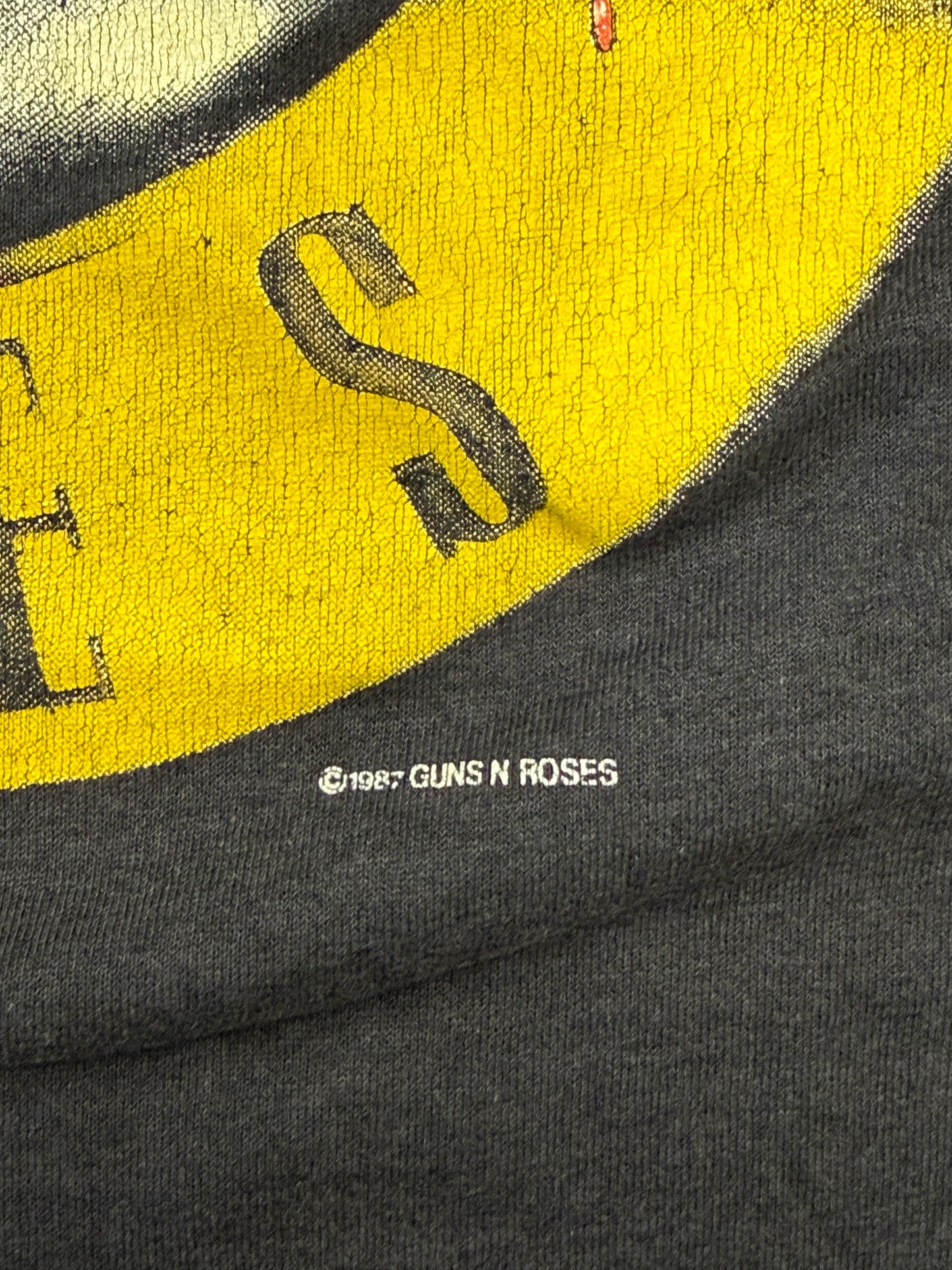 1987 "GUNS N ROSES WAS HERE" DOUBLE REVOLVER ALBUM COVER TEE (CHED TAG)