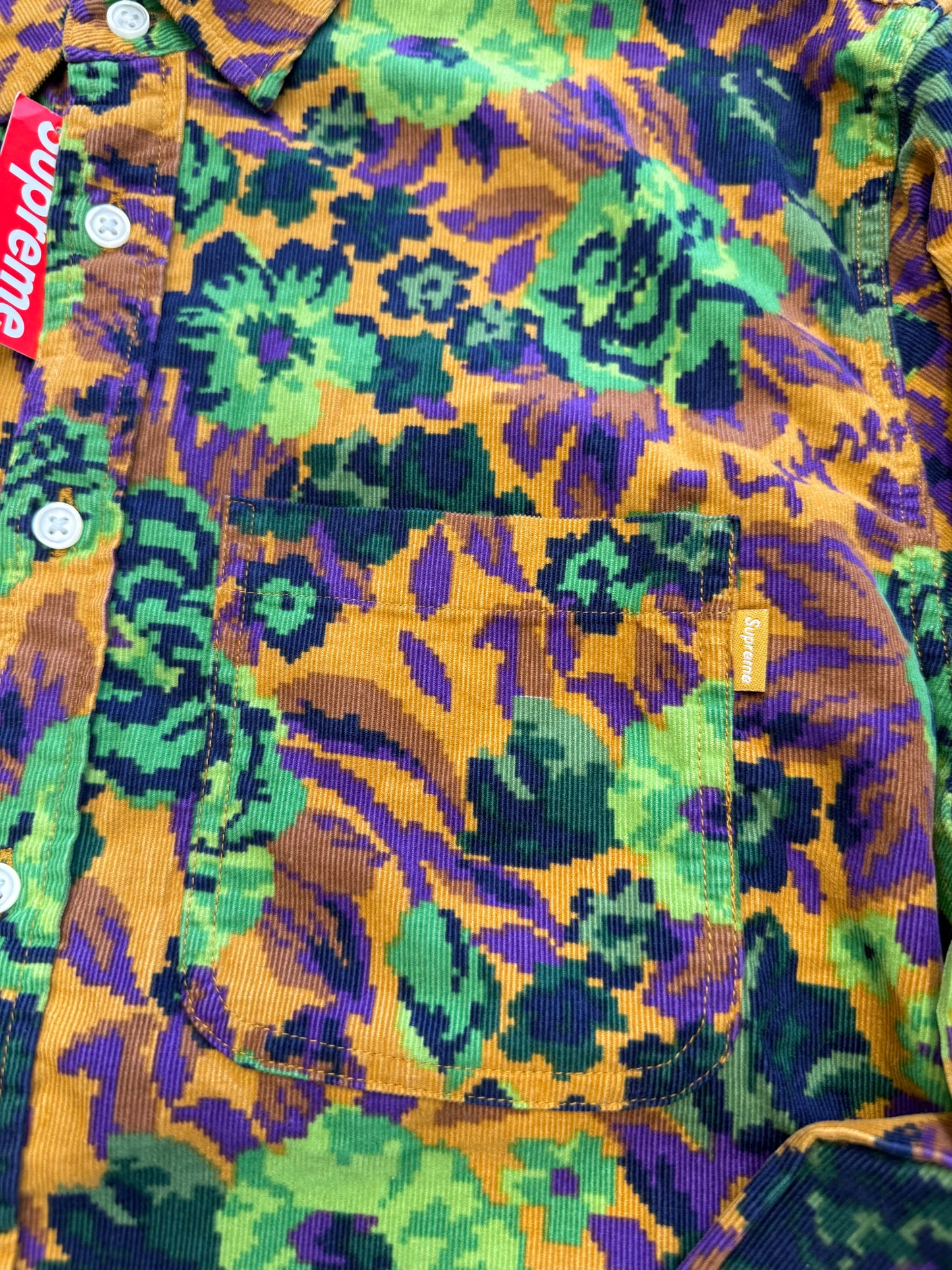 FW21 SUPREME DIGI FLORAL CORDUROY SHIRT