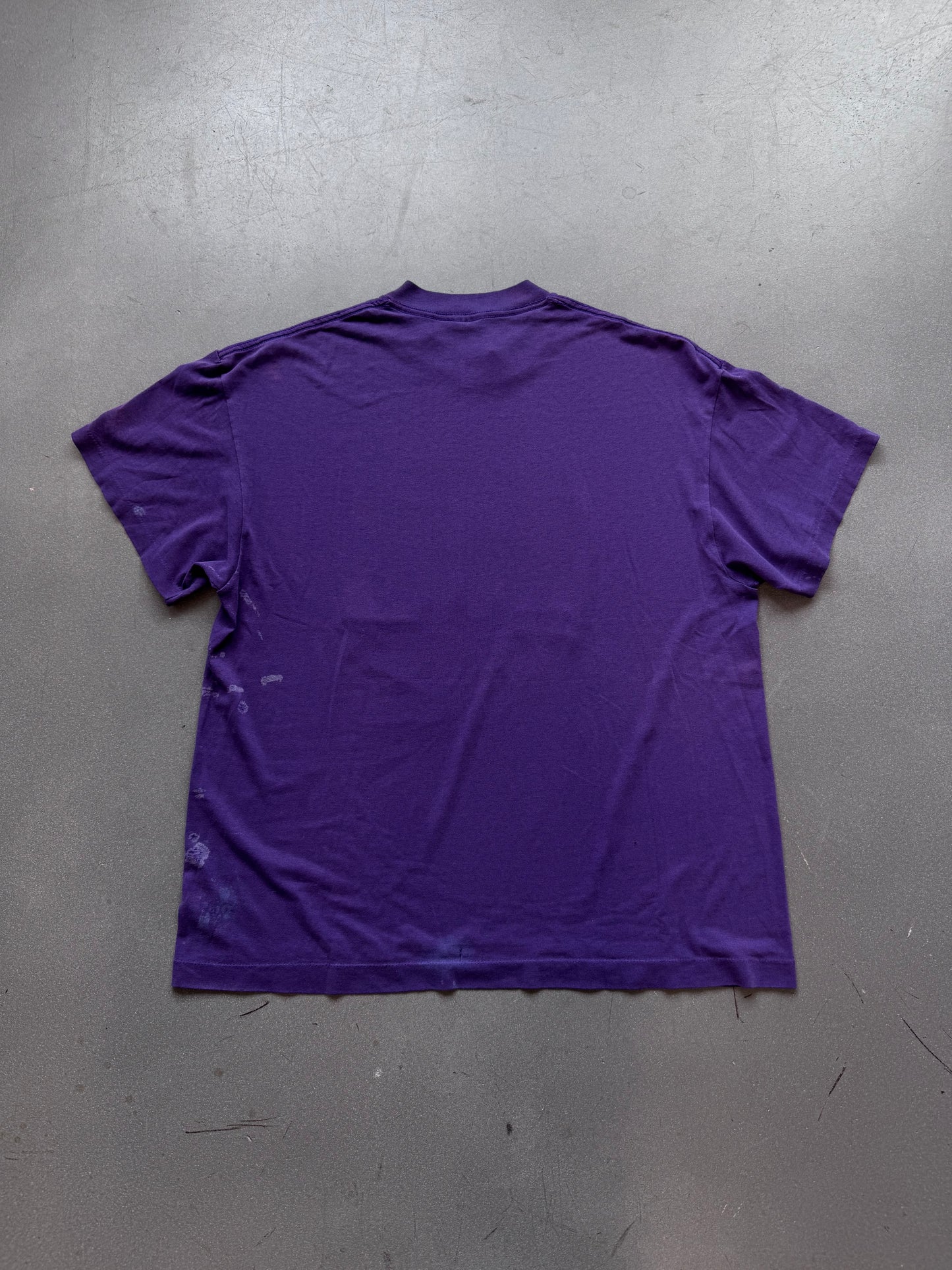 1991 UTAH JAZZ NBA APRROVED PURPLE TEE (TRENCH TAG)
