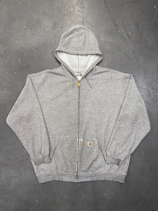 2000'S CARHARTT FULL ZIP HOODIE - GRAY 2XL
