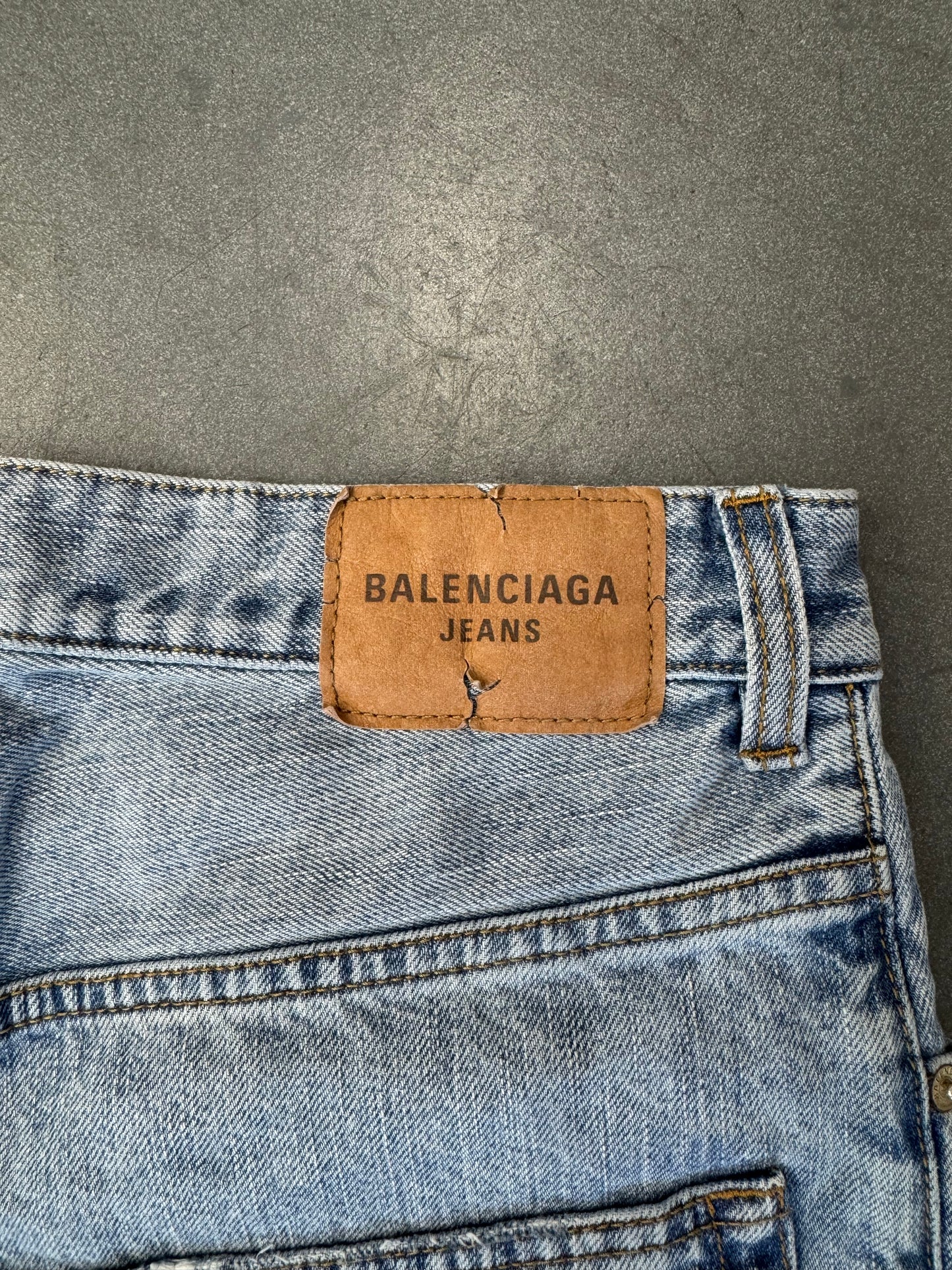 SS24 BALENCIAGA BAGGY DENIM JEANS - BLUE