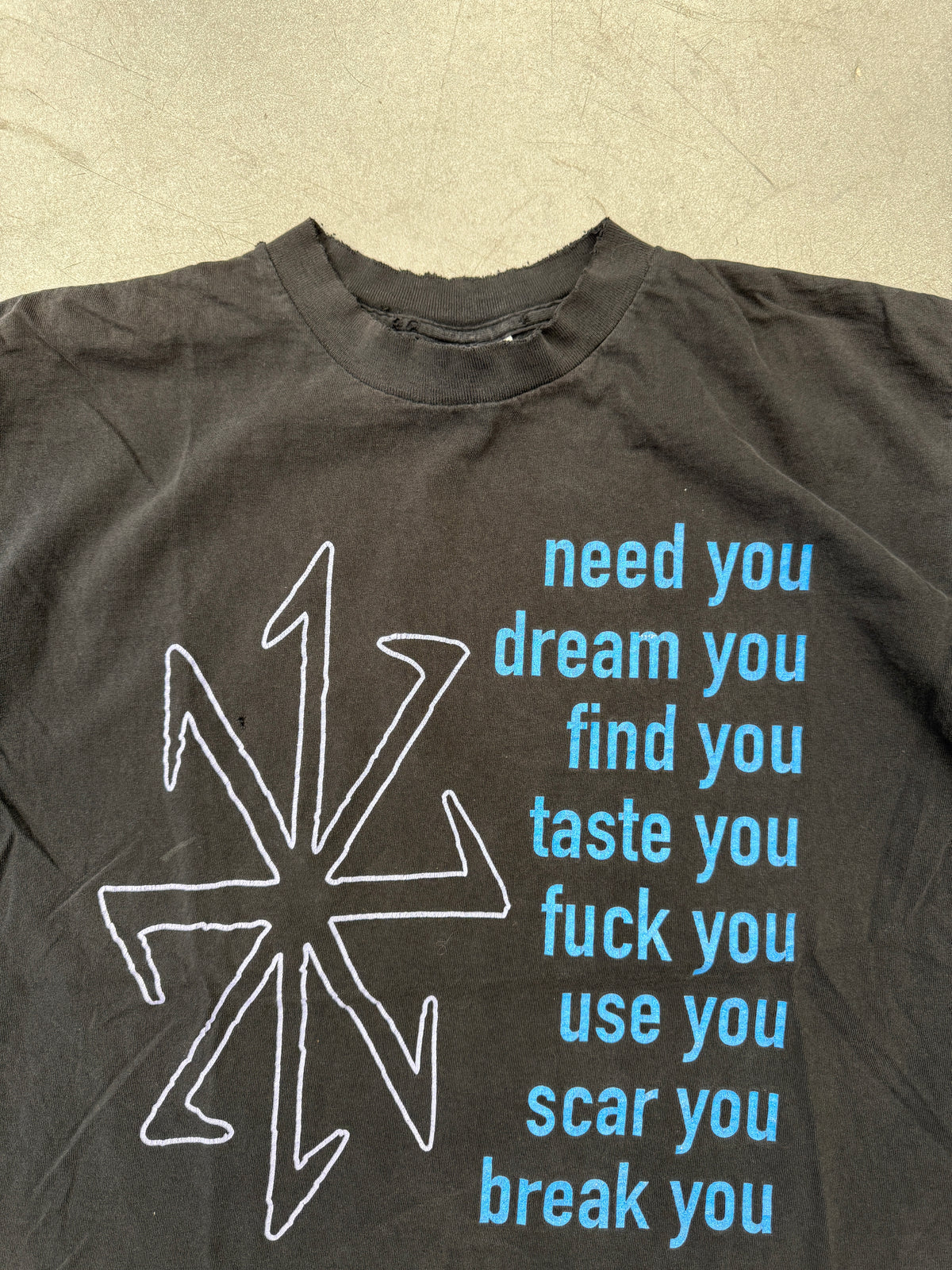 1995 NINE INCH NAILS ERASER TEE (ALL SPORT TAG)