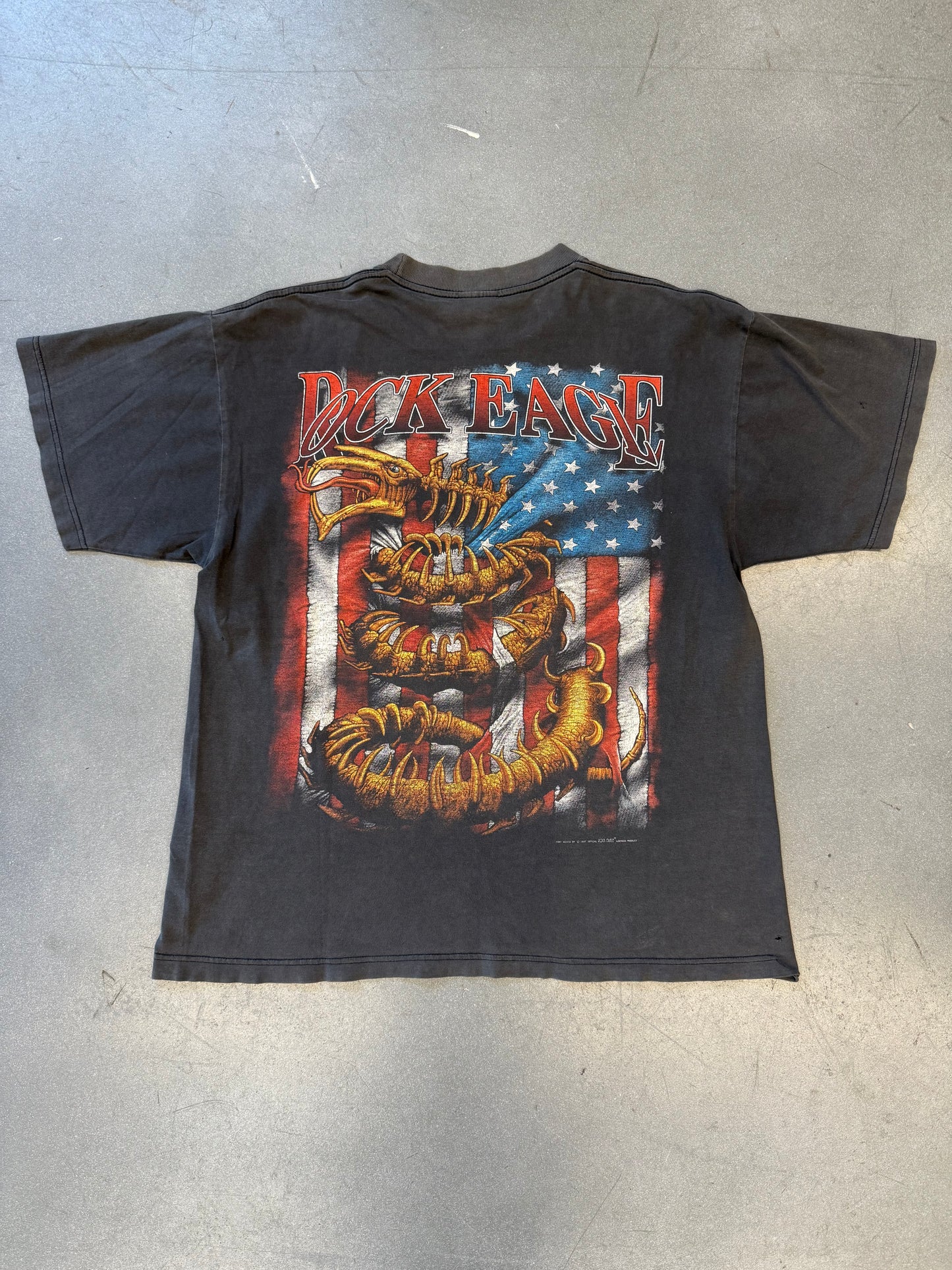 1996 OBITUARY CAUSE OF DEATH ROCK EAGLE TEE (FADED TAG)
