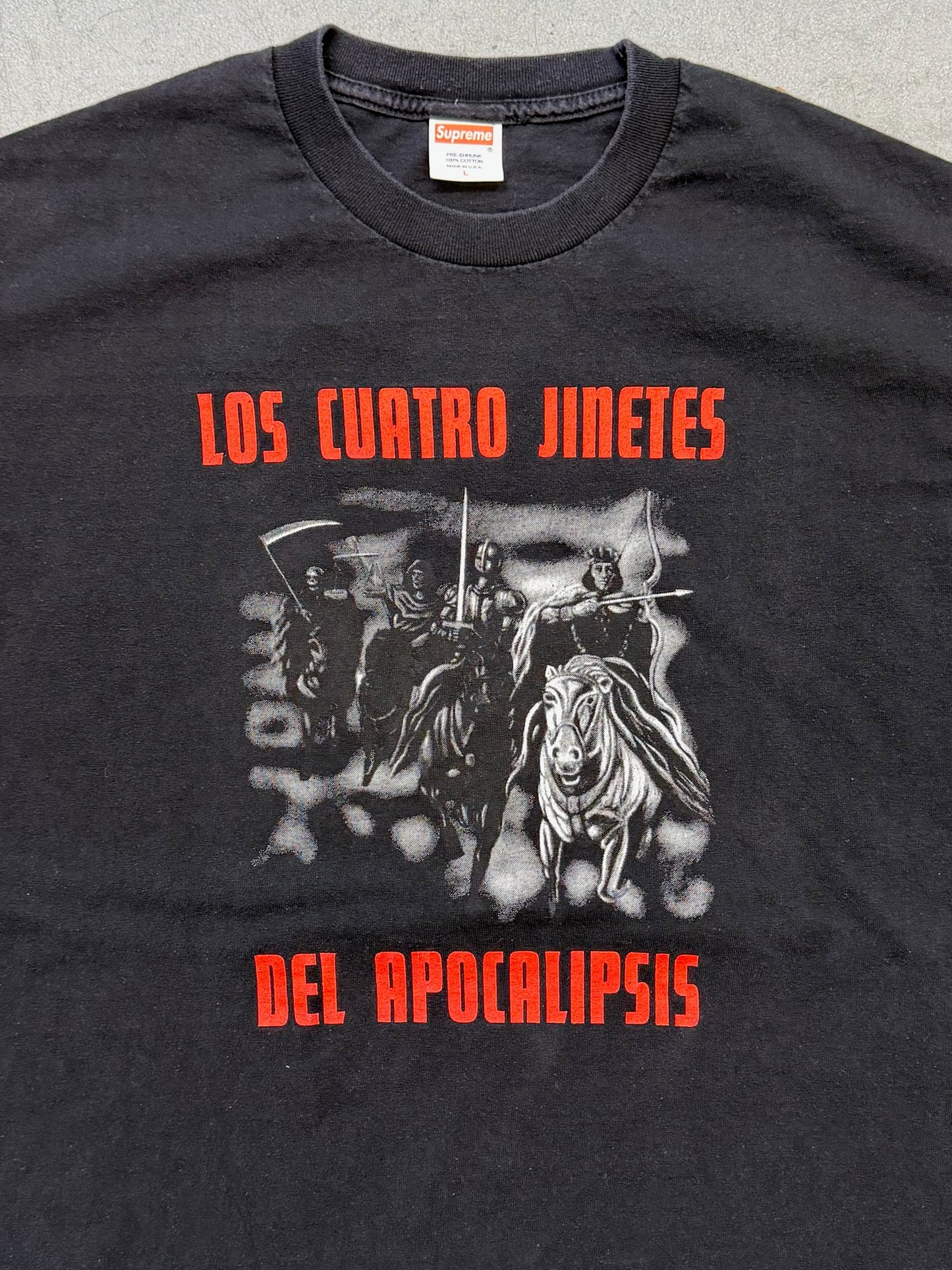 SS05 SUPREME FOUR HORSEMEN TEE - BLACK