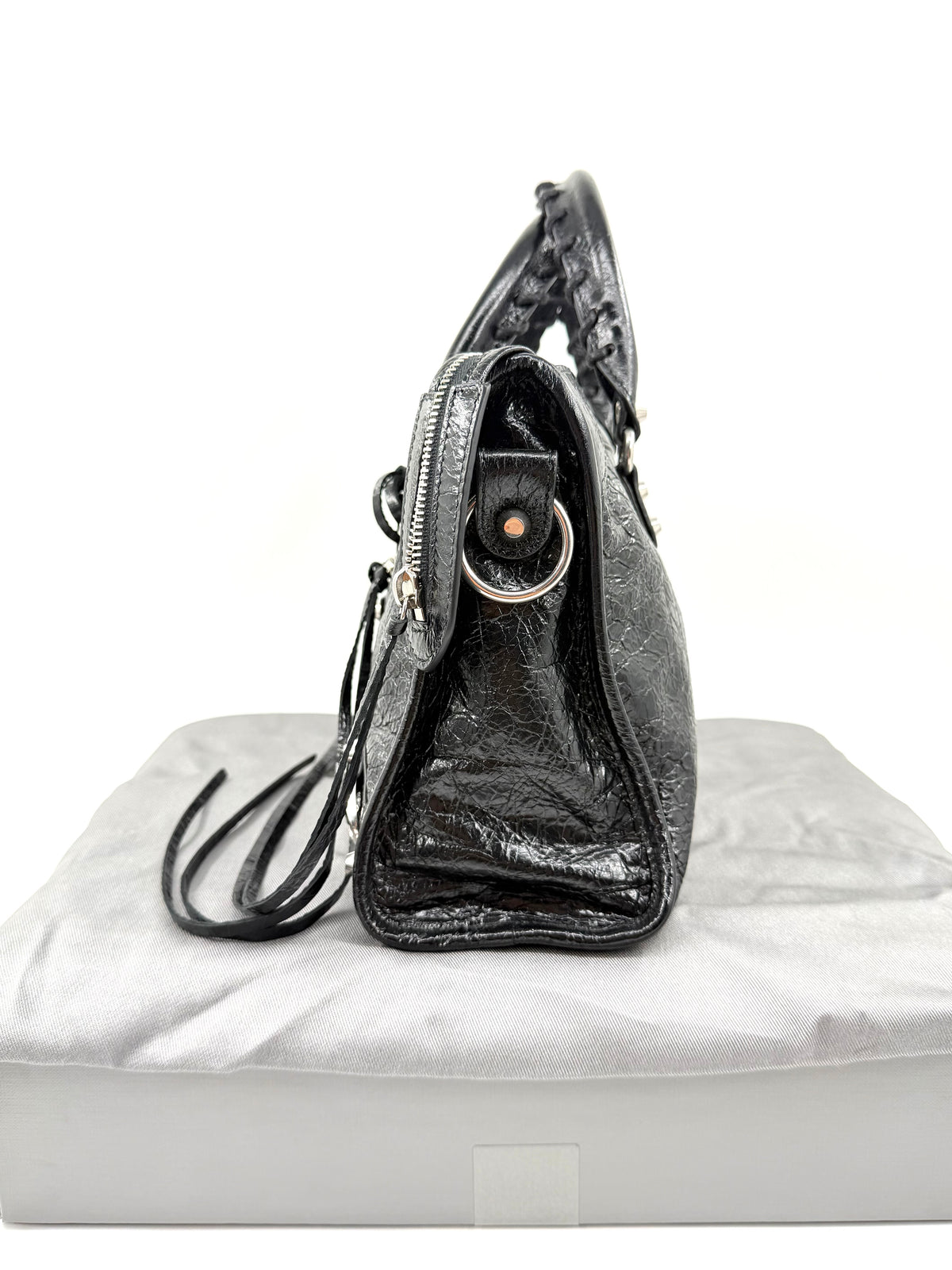 BALENCIAGA LE CITY SMALL LEATHER SHOULDER BAG