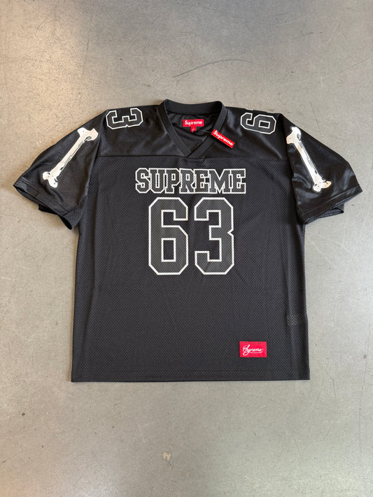 FW25 SUPREME BONES FOOTBALL JERSEY - BLACK (L) (NEW)