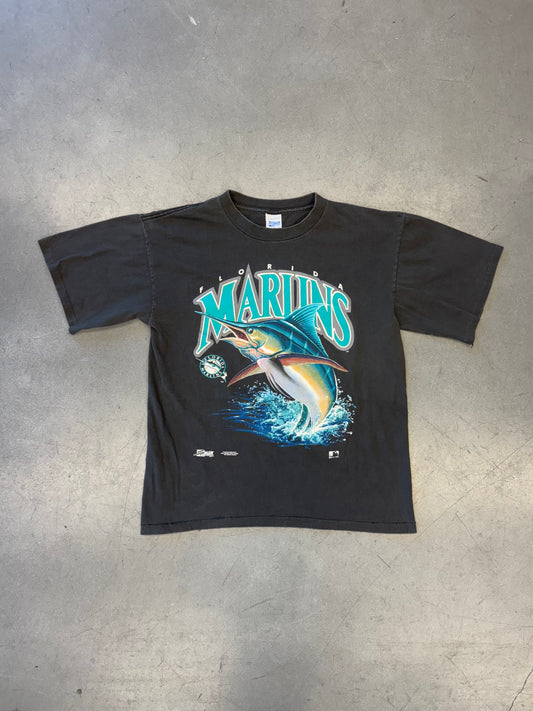 1992 SALEM SPORTSWEAR FLORIDA MARLINS JUMPING MARLIN TEE