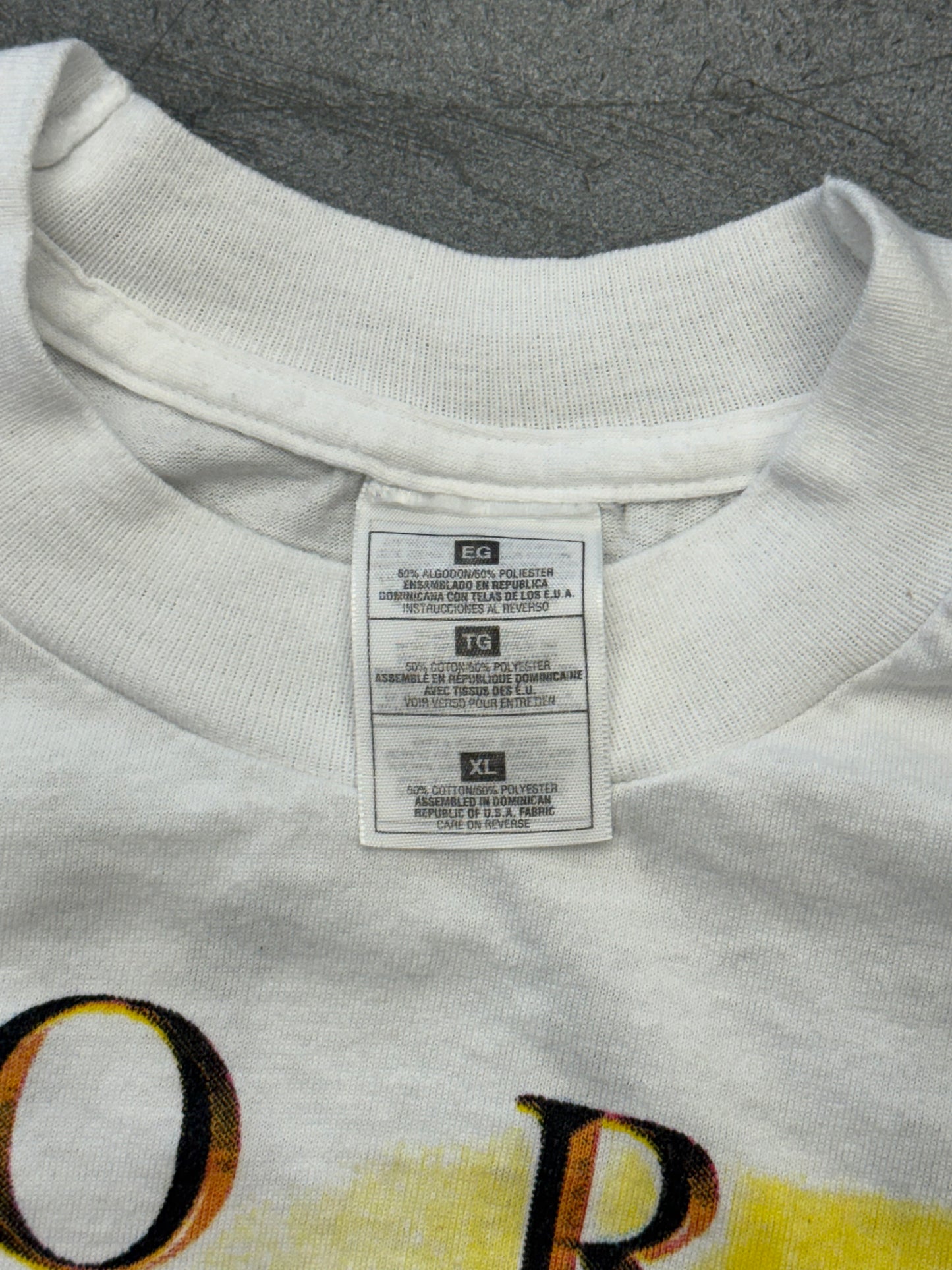 1996 BOOTLEG GLORIA ESTEFAN DESTINY TOUR TEE (CUT FOTL TAG)