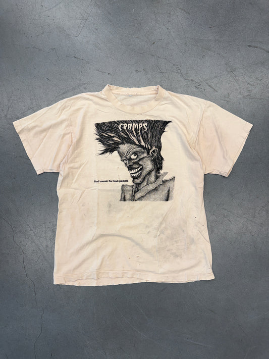 80'S THE CRAMPS BAD MUSIC FOR BAD PEOPLE TEE (PULLED TAG)