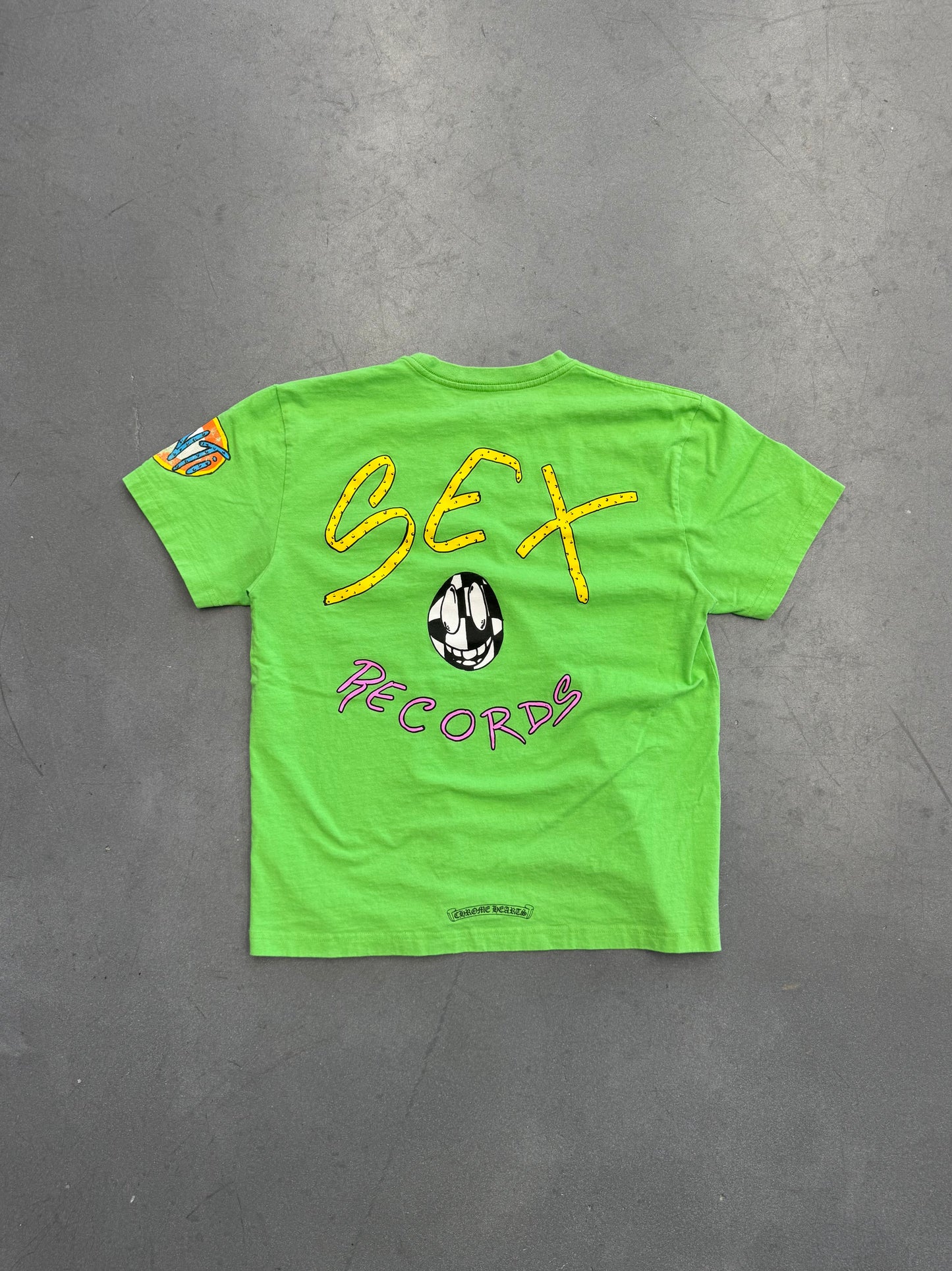 CHROME HEARTS X MATTY BOY SEX RECORDS POCKET TEE - GREEN