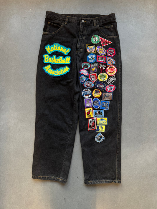 VINTAGE JEFF HAMILTON NBA PATCH JEANS