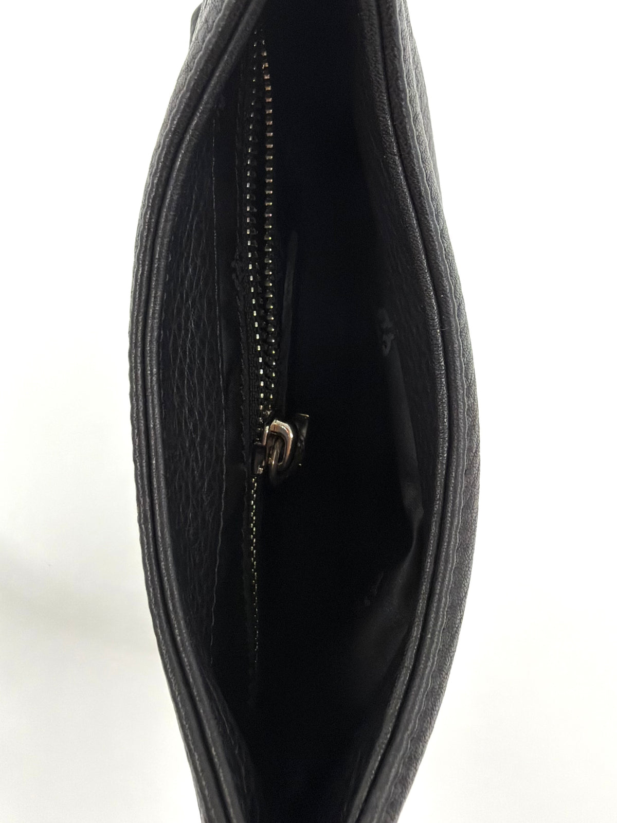 CHROME HEARTS 'VIV' BLACK LEATHER PURSE BAG