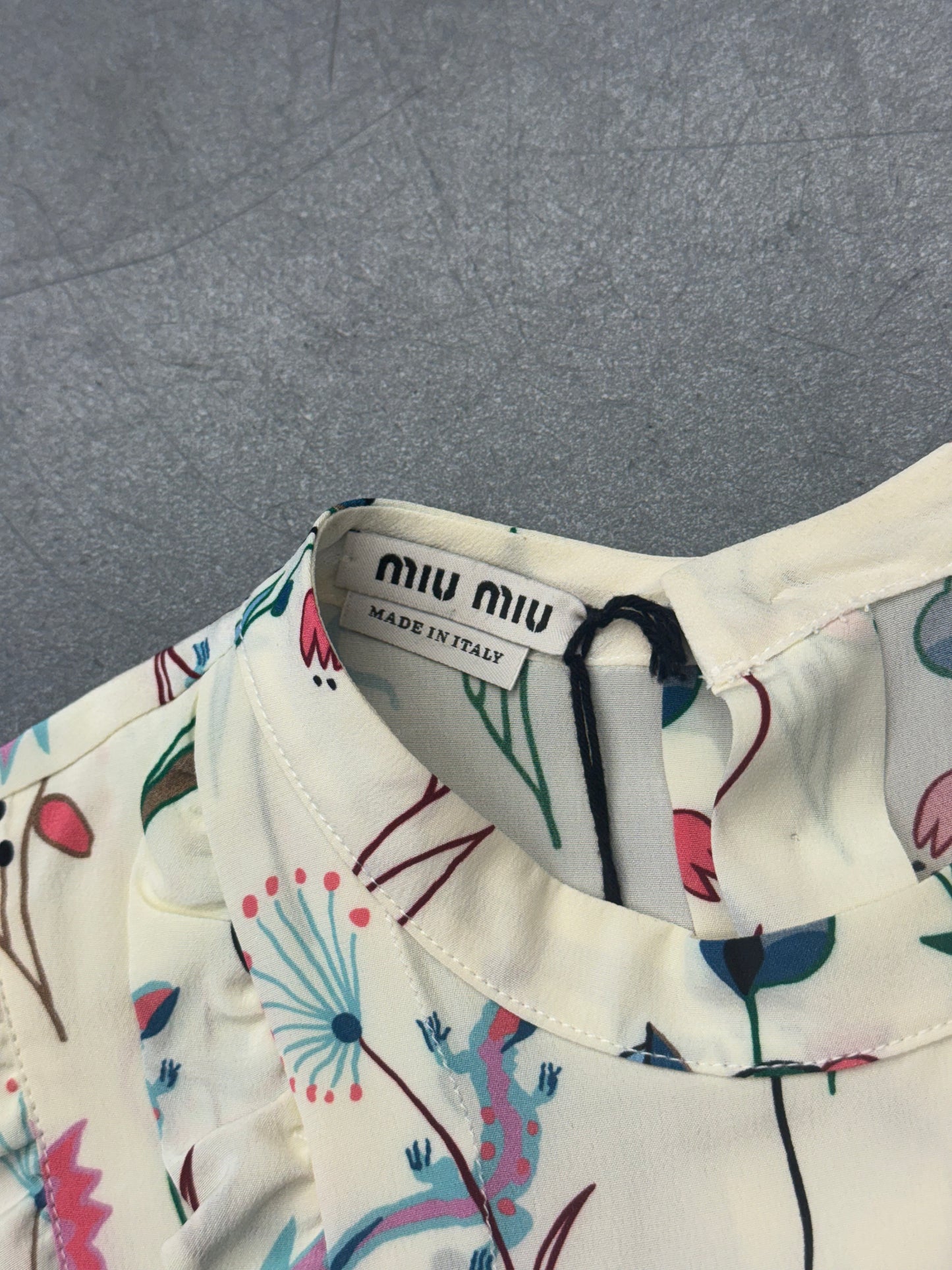 2014 MIU MIU SILK FLORAL TOP