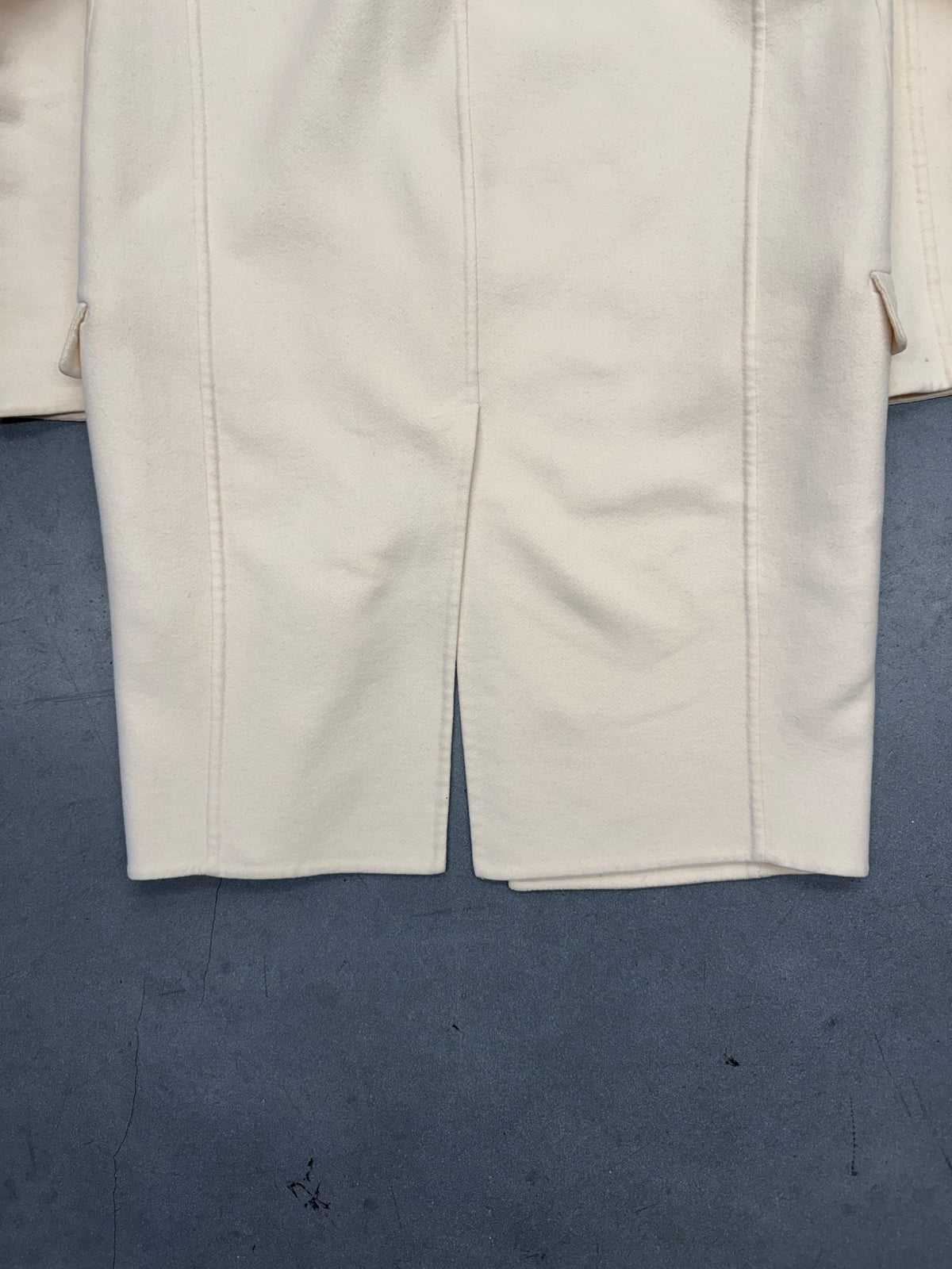 FW15 CELINE BY PHOEBE PHILO IVORY 100% CASHMERE EGG CROMBIE COAT